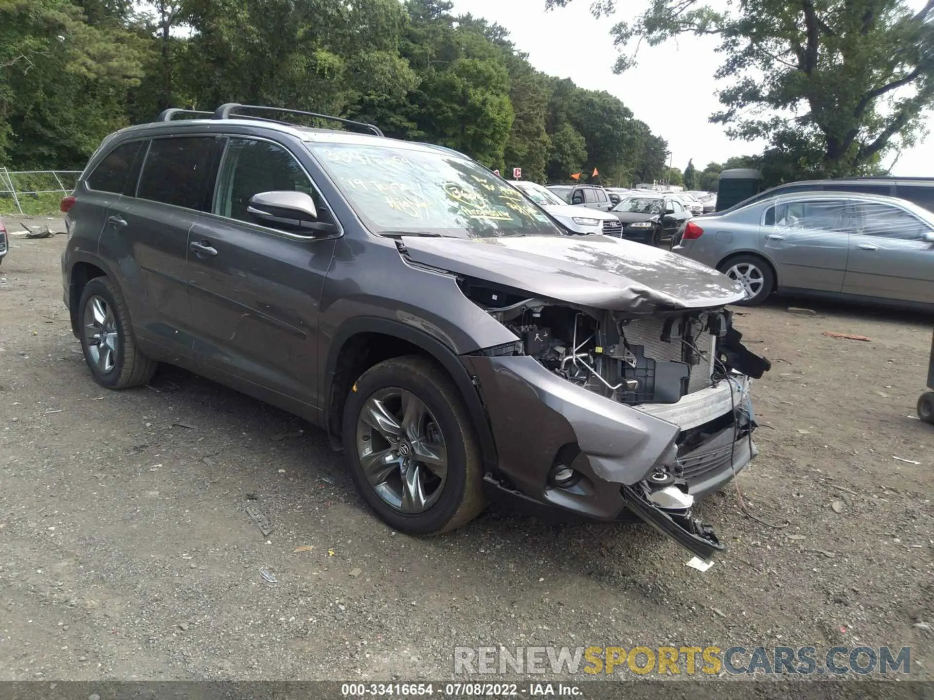 1 fotografías del automóvil dañado 5TDDZRFH8KS730182 TOYOTA HIGHLANDER 2019