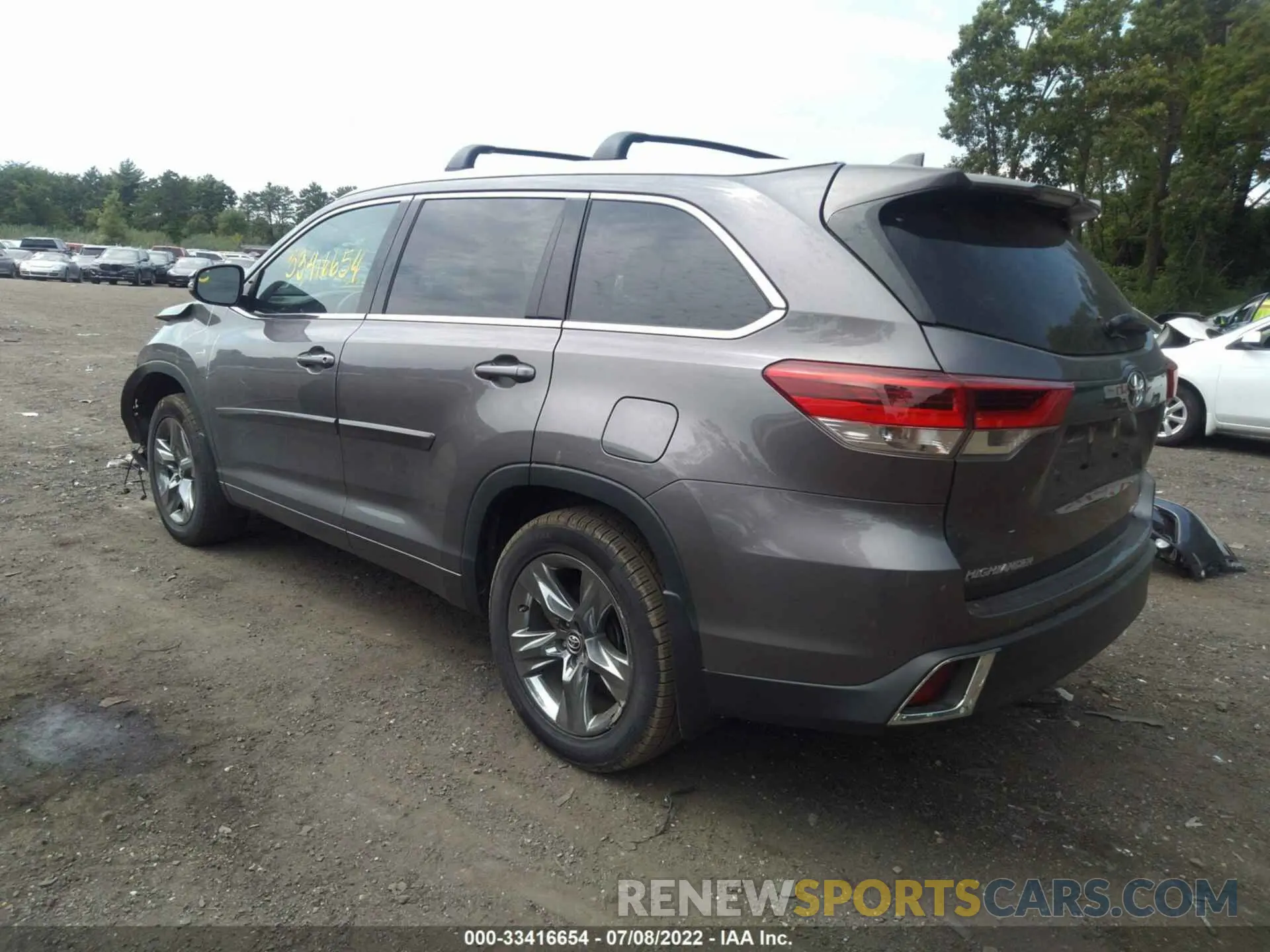 3 fotografías del automóvil dañado 5TDDZRFH8KS730182 TOYOTA HIGHLANDER 2019