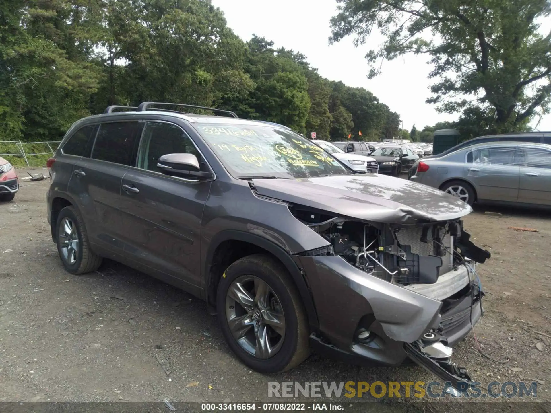 6 fotografías del automóvil dañado 5TDDZRFH8KS730182 TOYOTA HIGHLANDER 2019