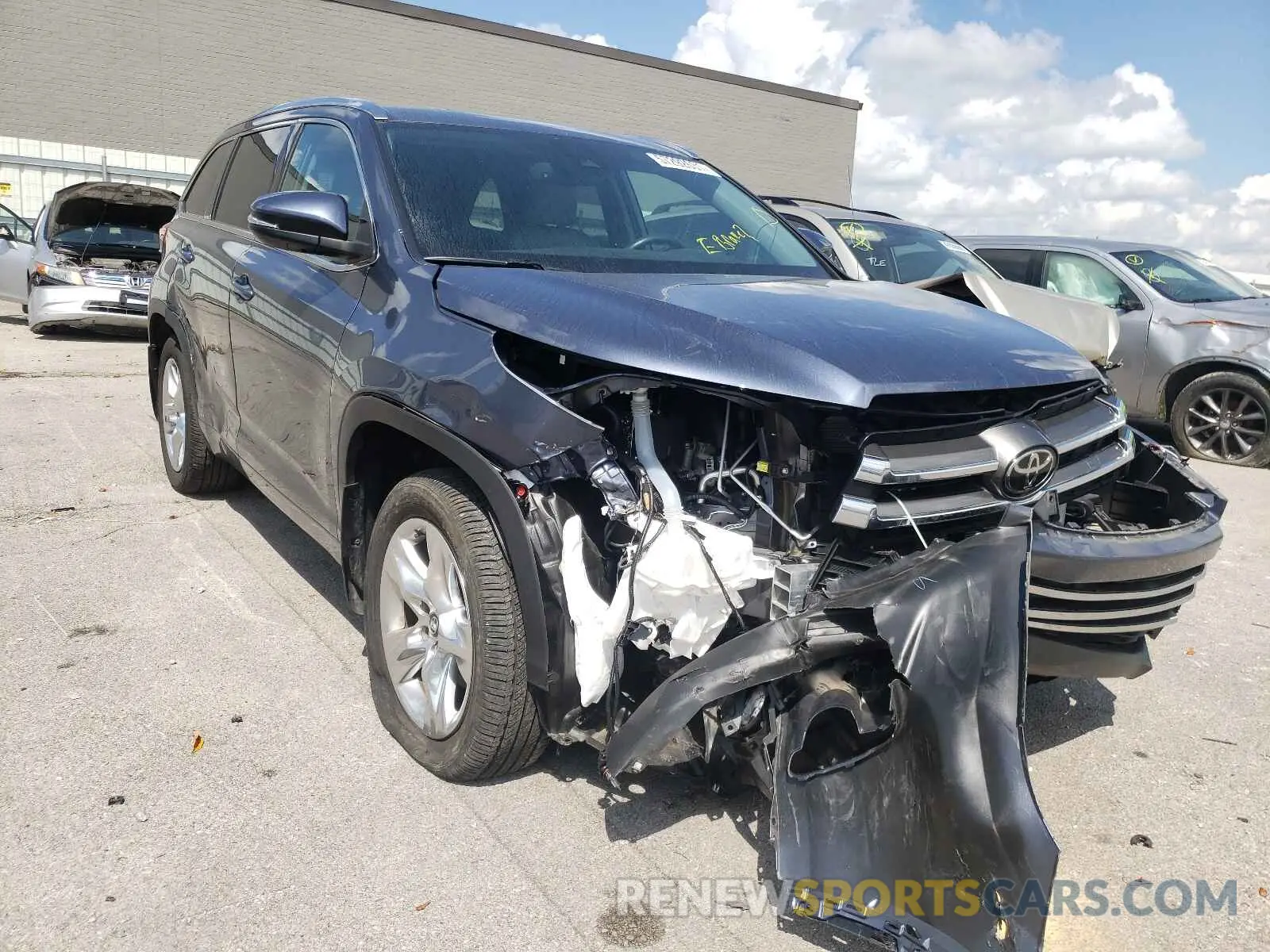 1 fotografías del automóvil dañado 5TDDZRFHXKS700536 TOYOTA HIGHLANDER 2019