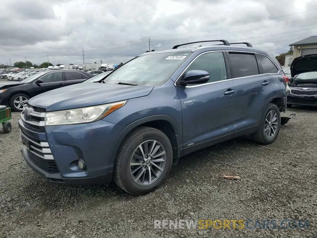 1 fotografías del automóvil dañado 5TDJGRFH0KS074326 TOYOTA HIGHLANDER 2019