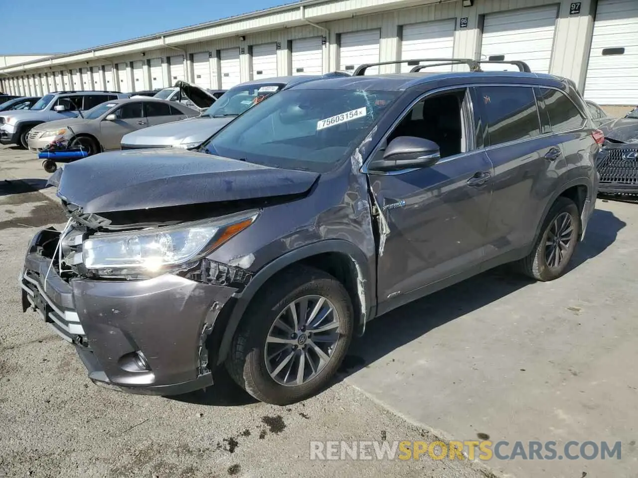 1 fotografías del automóvil dañado 5TDJGRFH7KS061766 TOYOTA HIGHLANDER 2019