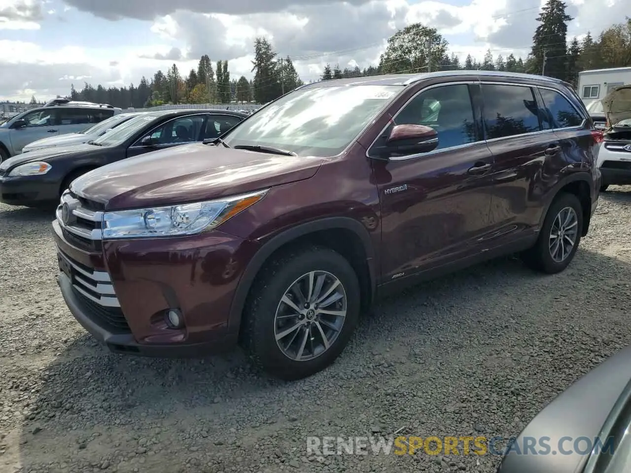 1 fotografías del automóvil dañado 5TDJGRFH8KS064112 TOYOTA HIGHLANDER 2019