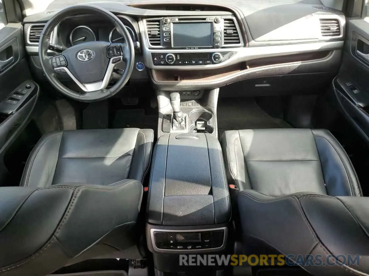 8 fotografías del automóvil dañado 5TDJGRFH8KS064112 TOYOTA HIGHLANDER 2019