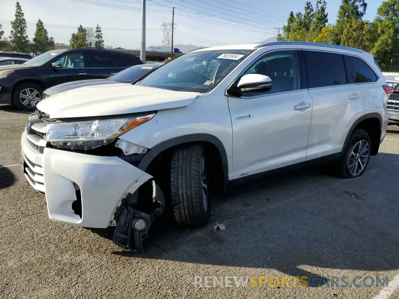 1 fotografías del automóvil dañado 5TDJGRFH8KS067544 TOYOTA HIGHLANDER 2019