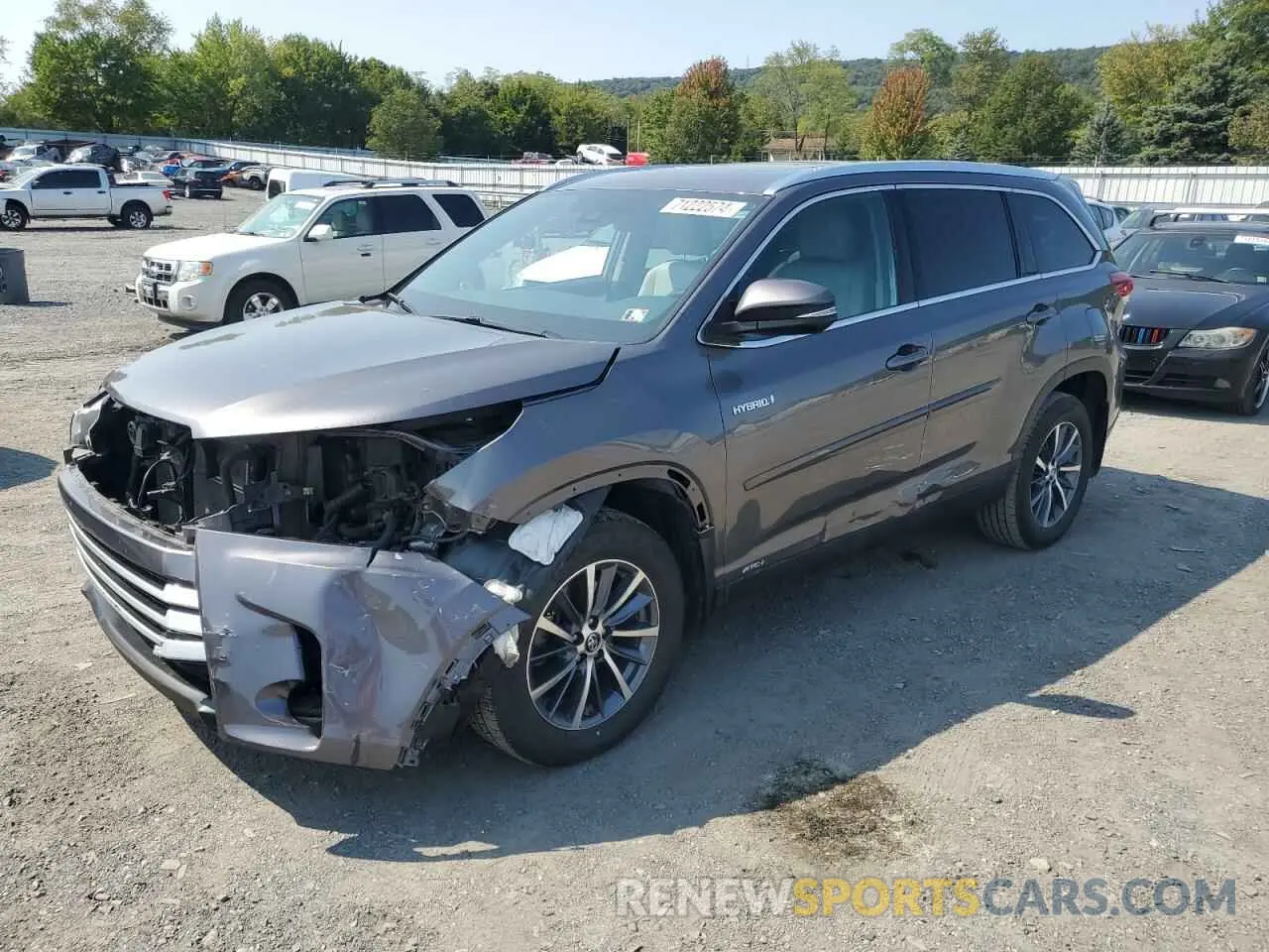 1 fotografías del automóvil dañado 5TDJGRFH8KS074171 TOYOTA HIGHLANDER 2019