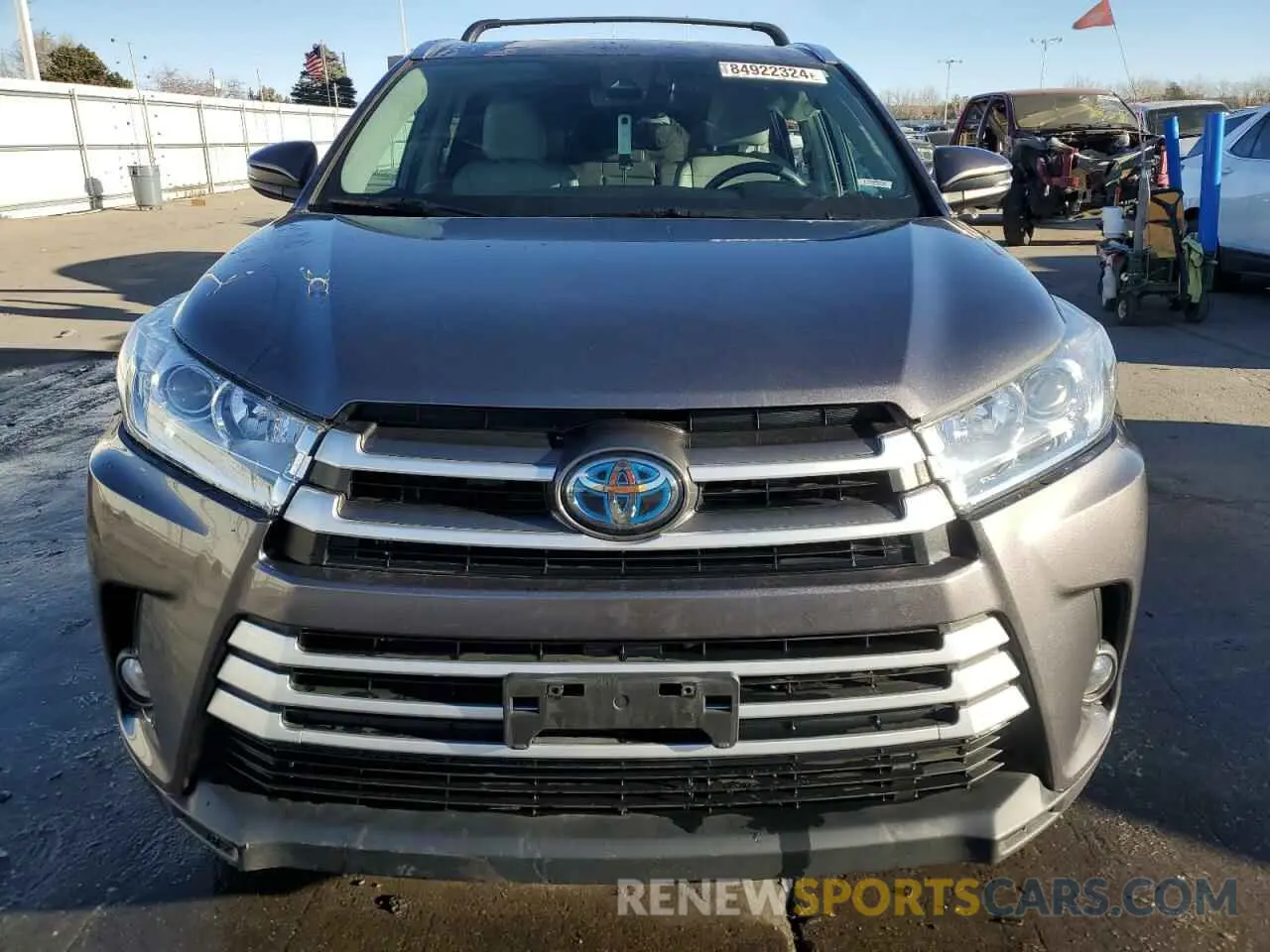 5 fotografías del automóvil dañado 5TDJGRFHXKS075502 TOYOTA HIGHLANDER 2019