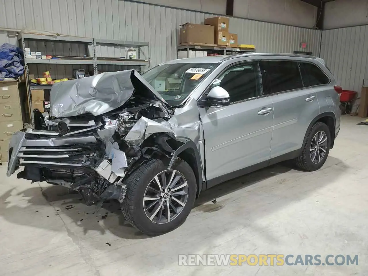 1 fotografías del automóvil dañado 5TDJZRFH0KS579924 TOYOTA HIGHLANDER 2019