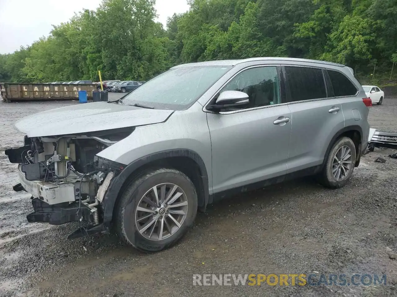1 fotografías del automóvil dañado 5TDJZRFH0KS591068 TOYOTA HIGHLANDER 2019