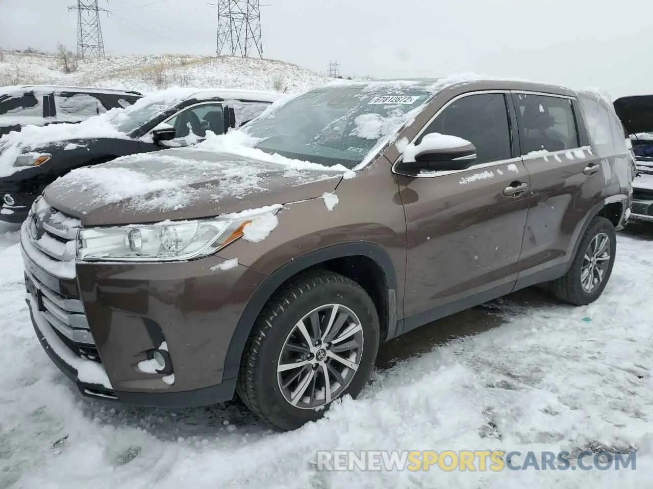 1 fotografías del automóvil dañado 5TDJZRFH0KS940813 TOYOTA HIGHLANDER 2019