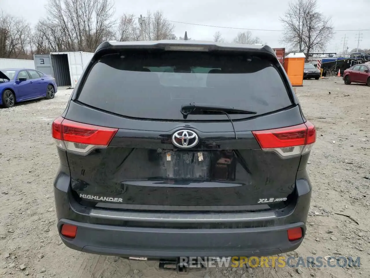 6 fotografías del automóvil dañado 5TDJZRFH1KS563361 TOYOTA HIGHLANDER 2019