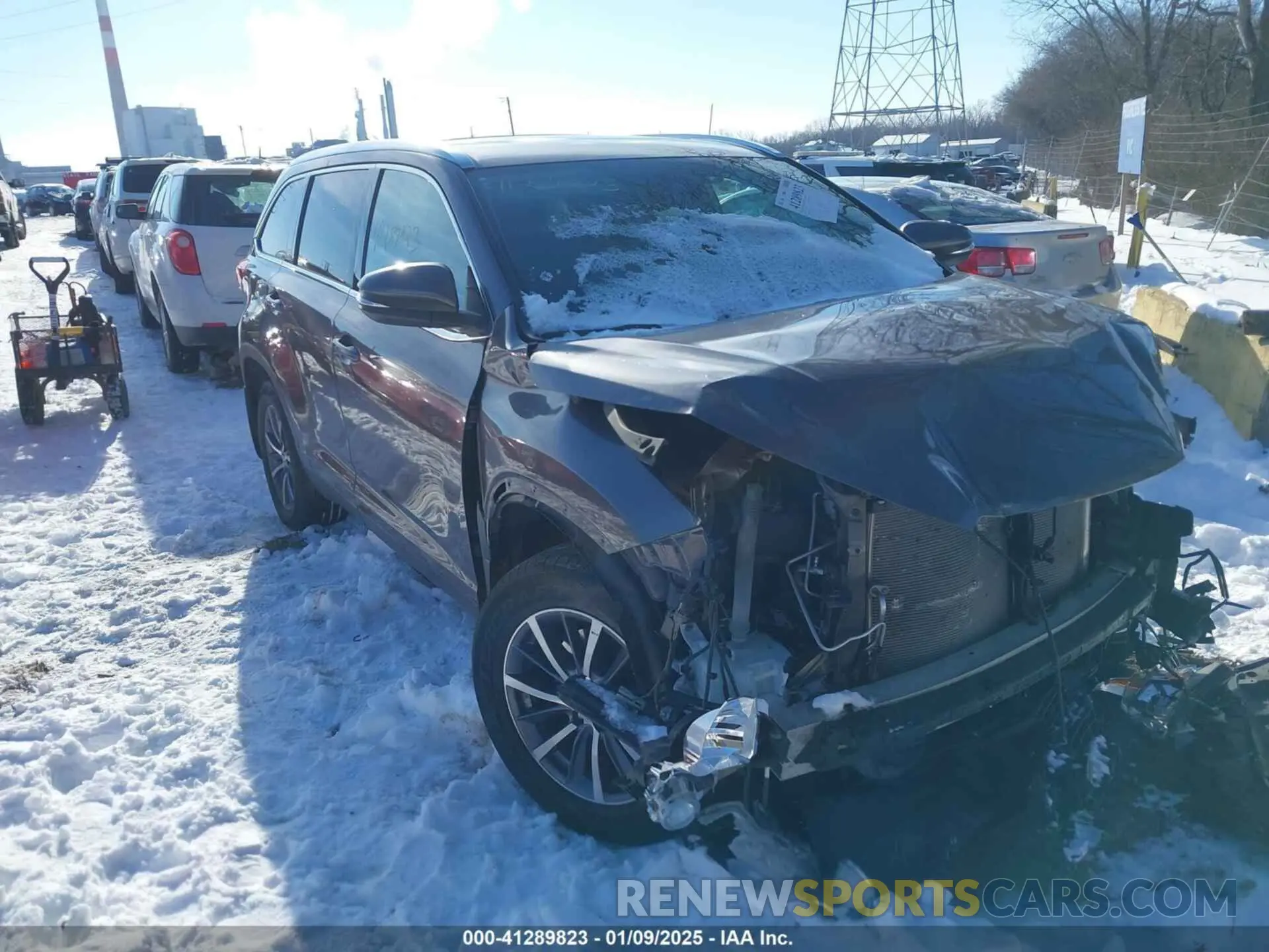 1 fotografías del automóvil dañado 5TDJZRFH1KS573517 TOYOTA HIGHLANDER 2019