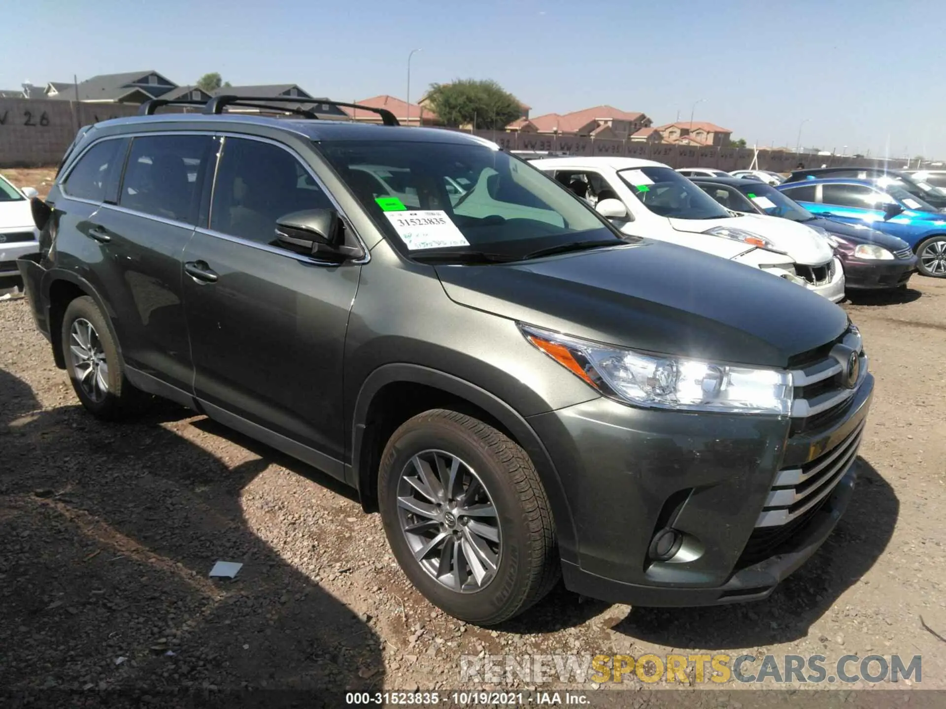 1 fotografías del automóvil dañado 5TDJZRFH1KS956986 TOYOTA HIGHLANDER 2019