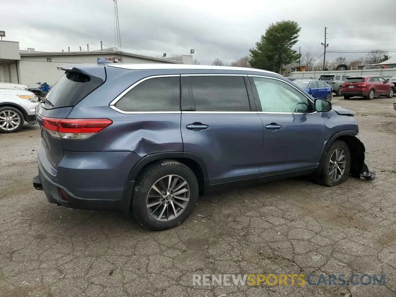 3 fotografías del automóvil dañado 5TDJZRFH1KS959127 TOYOTA HIGHLANDER 2019