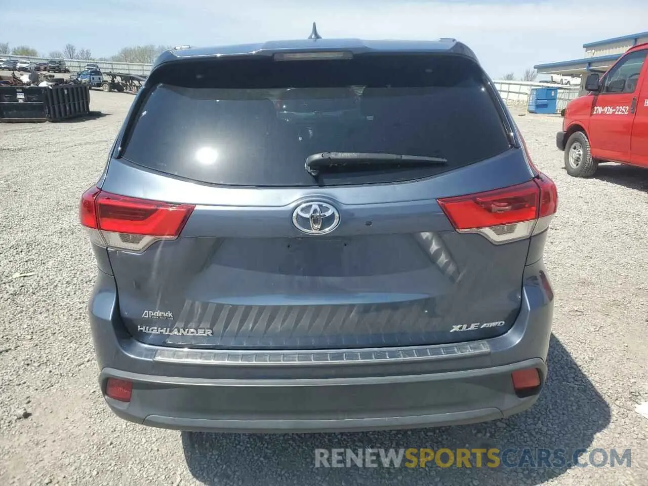 6 fotografías del automóvil dañado 5TDJZRFH1KS991950 TOYOTA HIGHLANDER 2019
