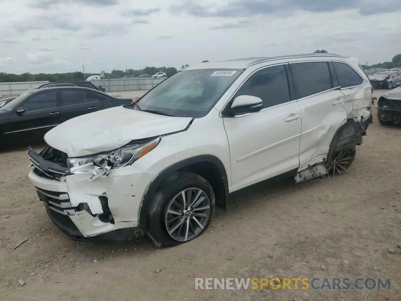 1 fotografías del automóvil dañado 5TDJZRFH2KS570786 TOYOTA HIGHLANDER 2019