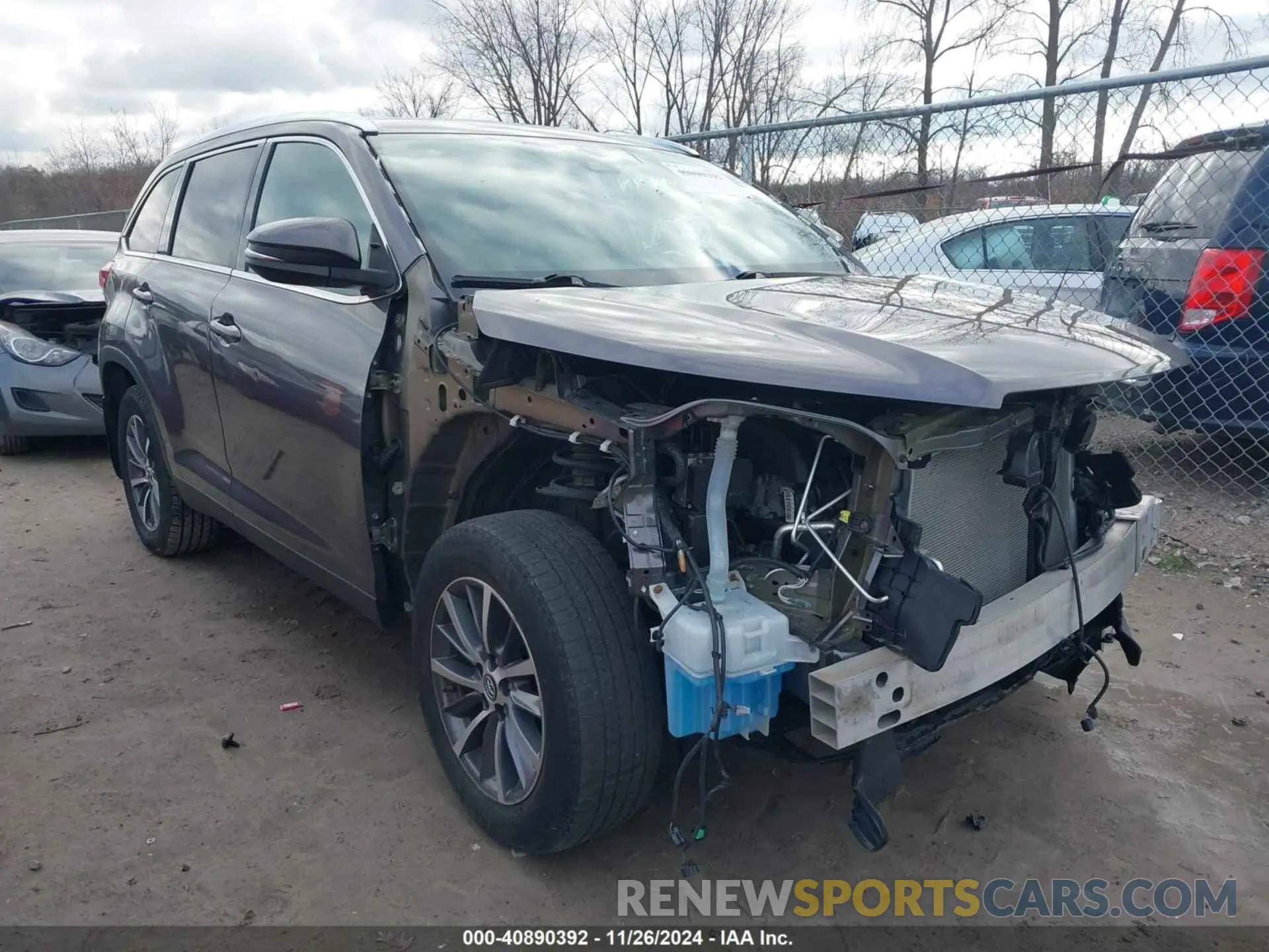 1 fotografías del automóvil dañado 5TDJZRFH2KS578371 TOYOTA HIGHLANDER 2019