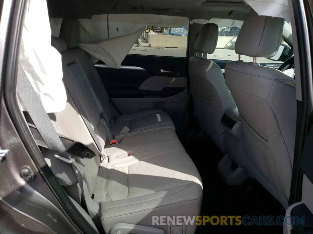 6 fotografías del automóvil dañado 5TDJZRFH2KS592156 TOYOTA HIGHLANDER 2019