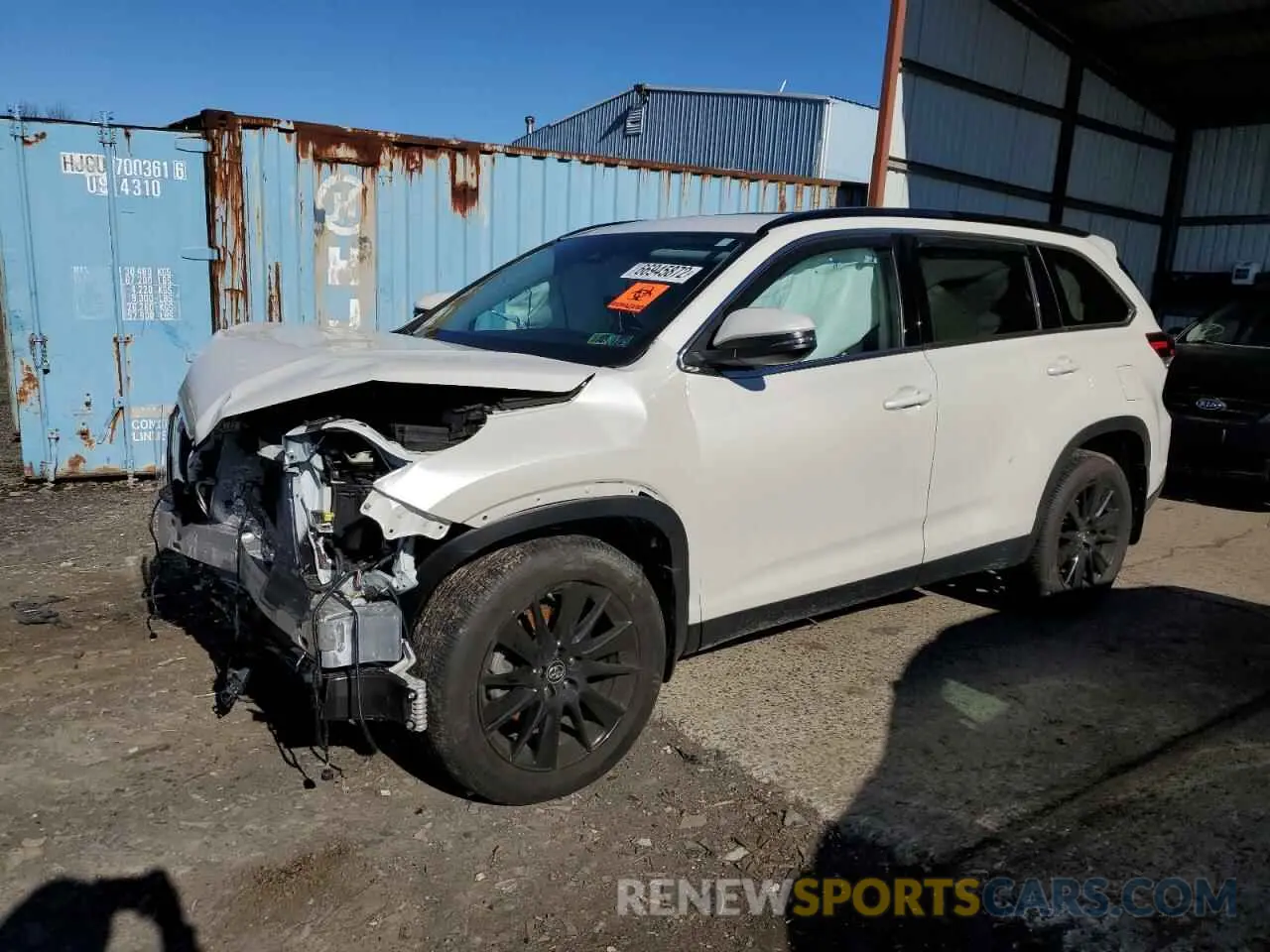 1 fotografías del automóvil dañado 5TDJZRFH2KS599334 TOYOTA HIGHLANDER 2019