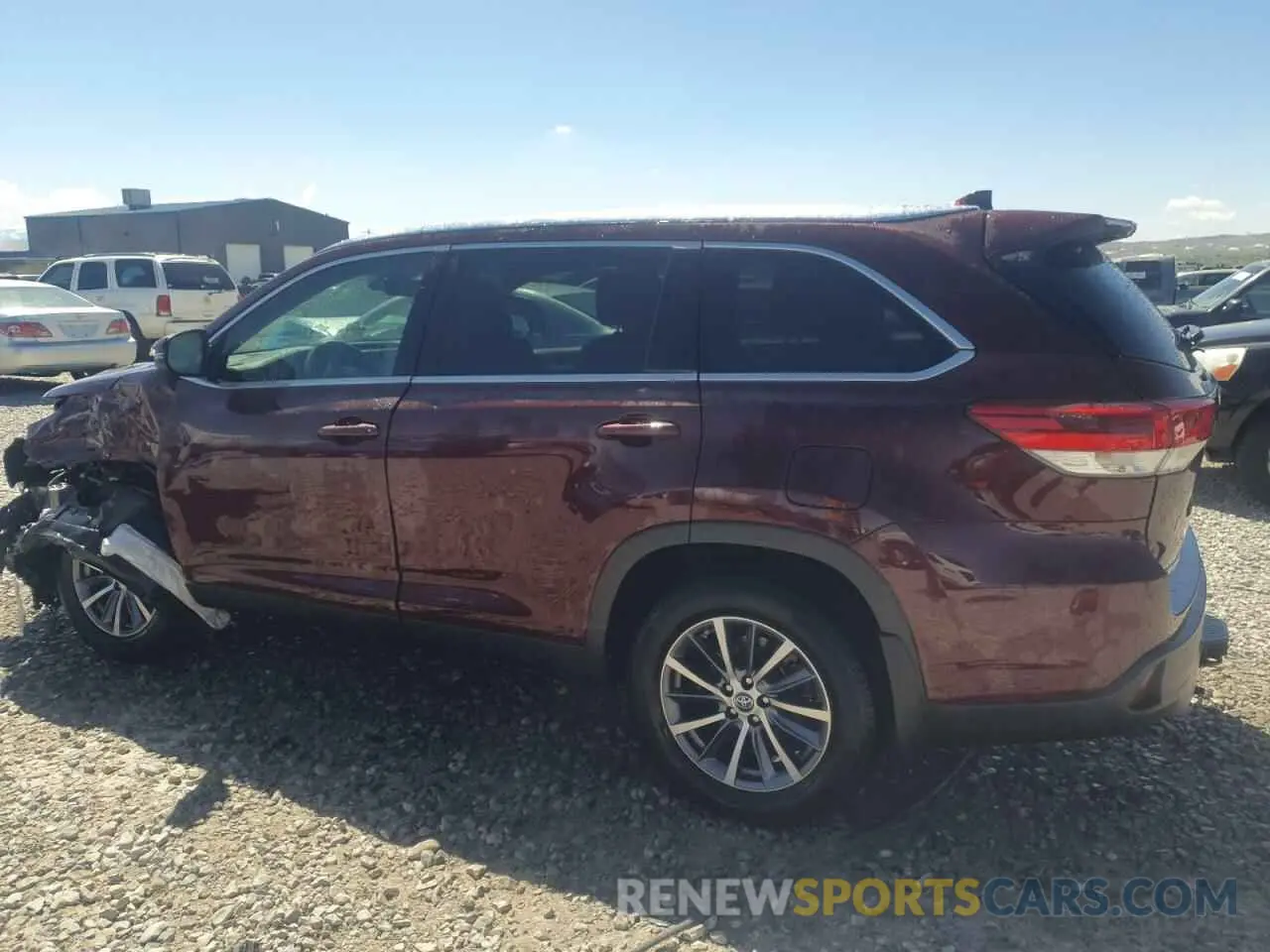 2 fotografías del automóvil dañado 5TDJZRFH2KS988314 TOYOTA HIGHLANDER 2019