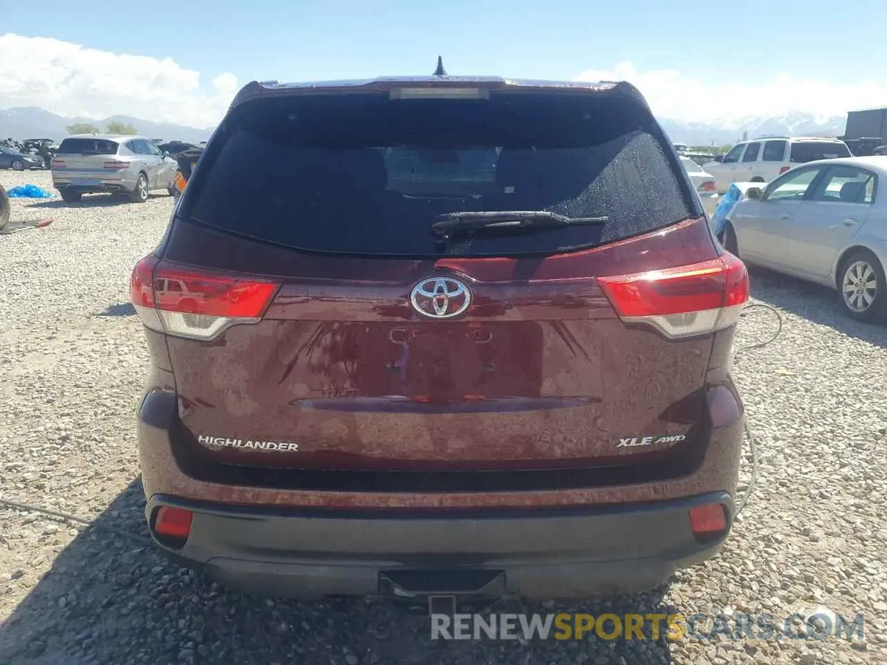 6 fotografías del automóvil dañado 5TDJZRFH2KS988314 TOYOTA HIGHLANDER 2019
