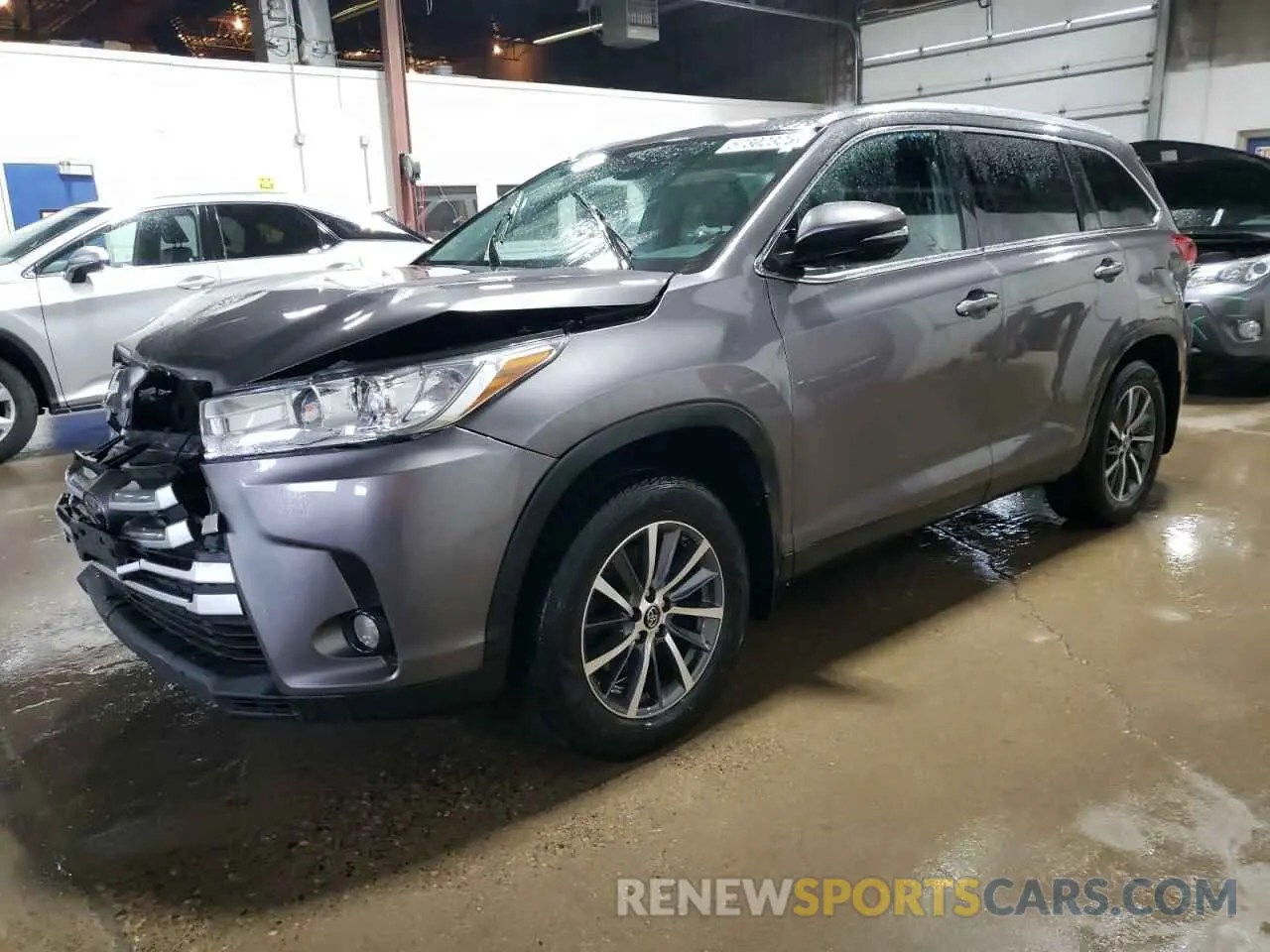 1 fotografías del automóvil dañado 5TDJZRFH3KS604413 TOYOTA HIGHLANDER 2019