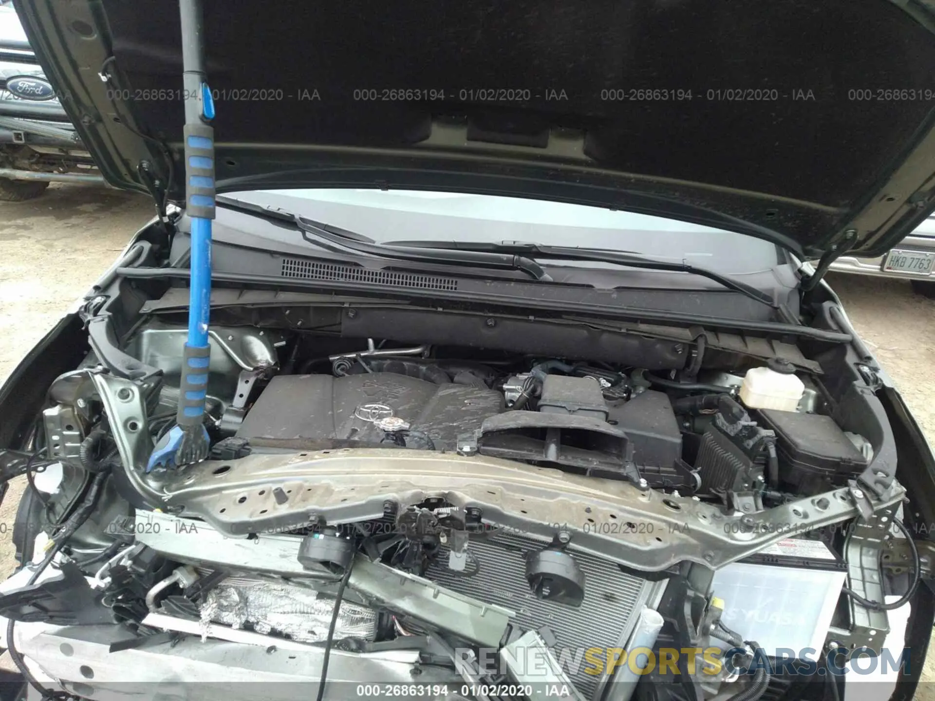 10 fotografías del automóvil dañado 5TDJZRFH3KS721439 TOYOTA HIGHLANDER 2019