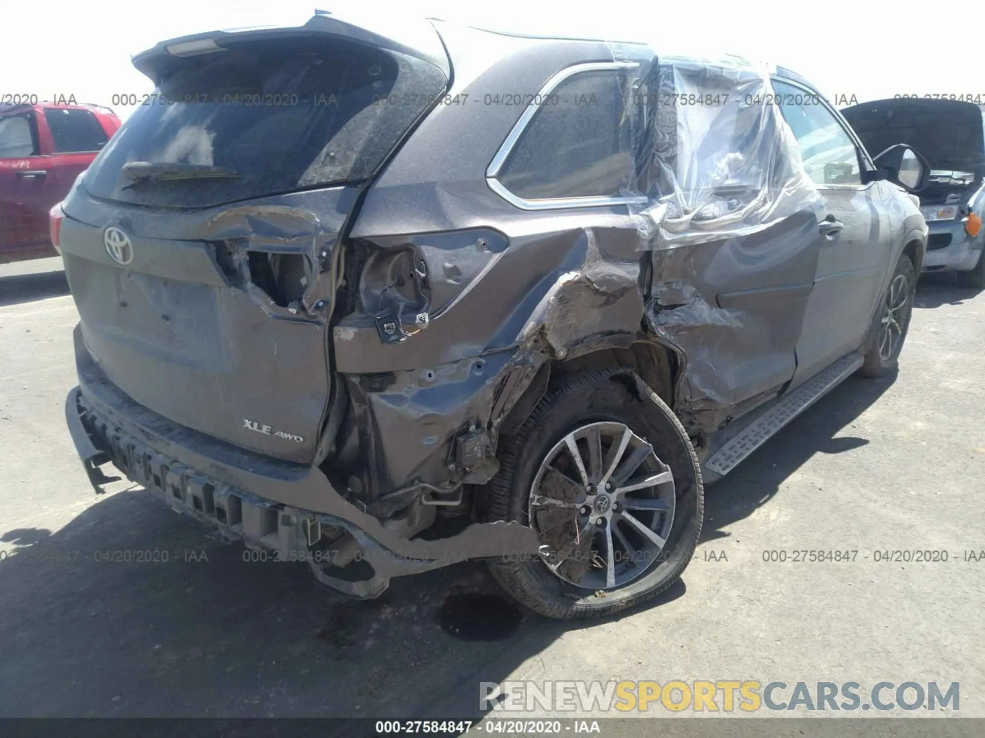 6 fotografías del automóvil dañado 5TDJZRFH3KS928865 TOYOTA HIGHLANDER 2019
