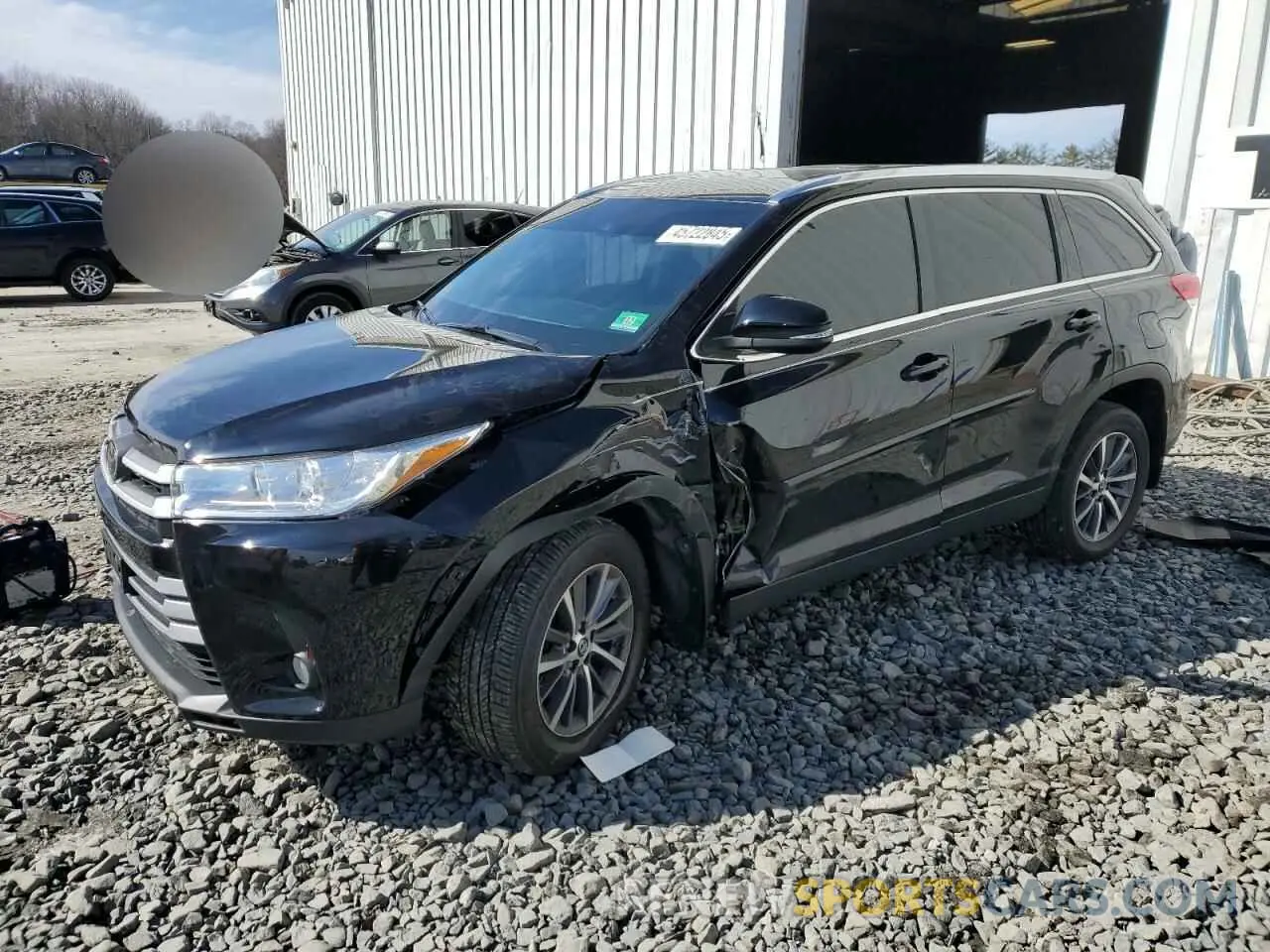 1 fotografías del automóvil dañado 5TDJZRFH4KS571177 TOYOTA HIGHLANDER 2019