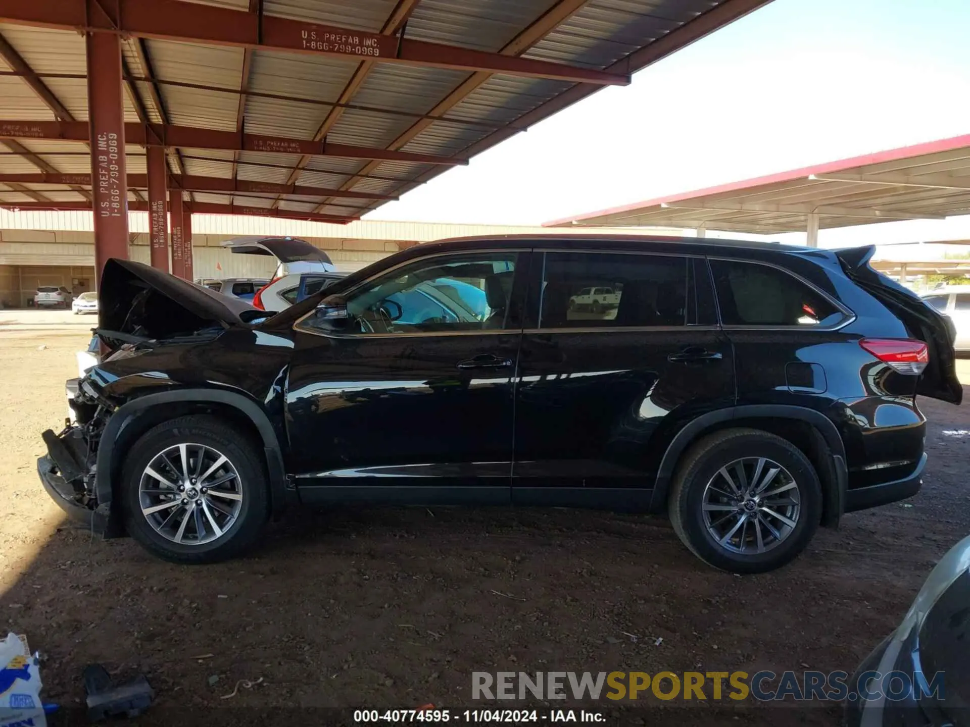 14 fotografías del automóvil dañado 5TDJZRFH4KS582213 TOYOTA HIGHLANDER 2019
