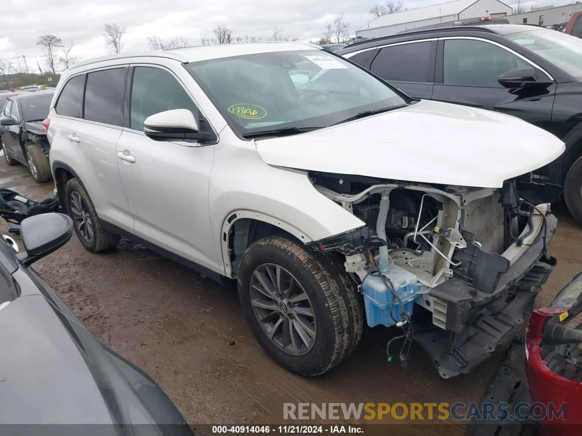 1 fotografías del automóvil dañado 5TDJZRFH4KS608082 TOYOTA HIGHLANDER 2019