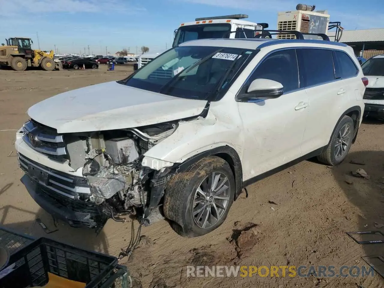 1 fotografías del automóvil dañado 5TDJZRFH4KS622676 TOYOTA HIGHLANDER 2019