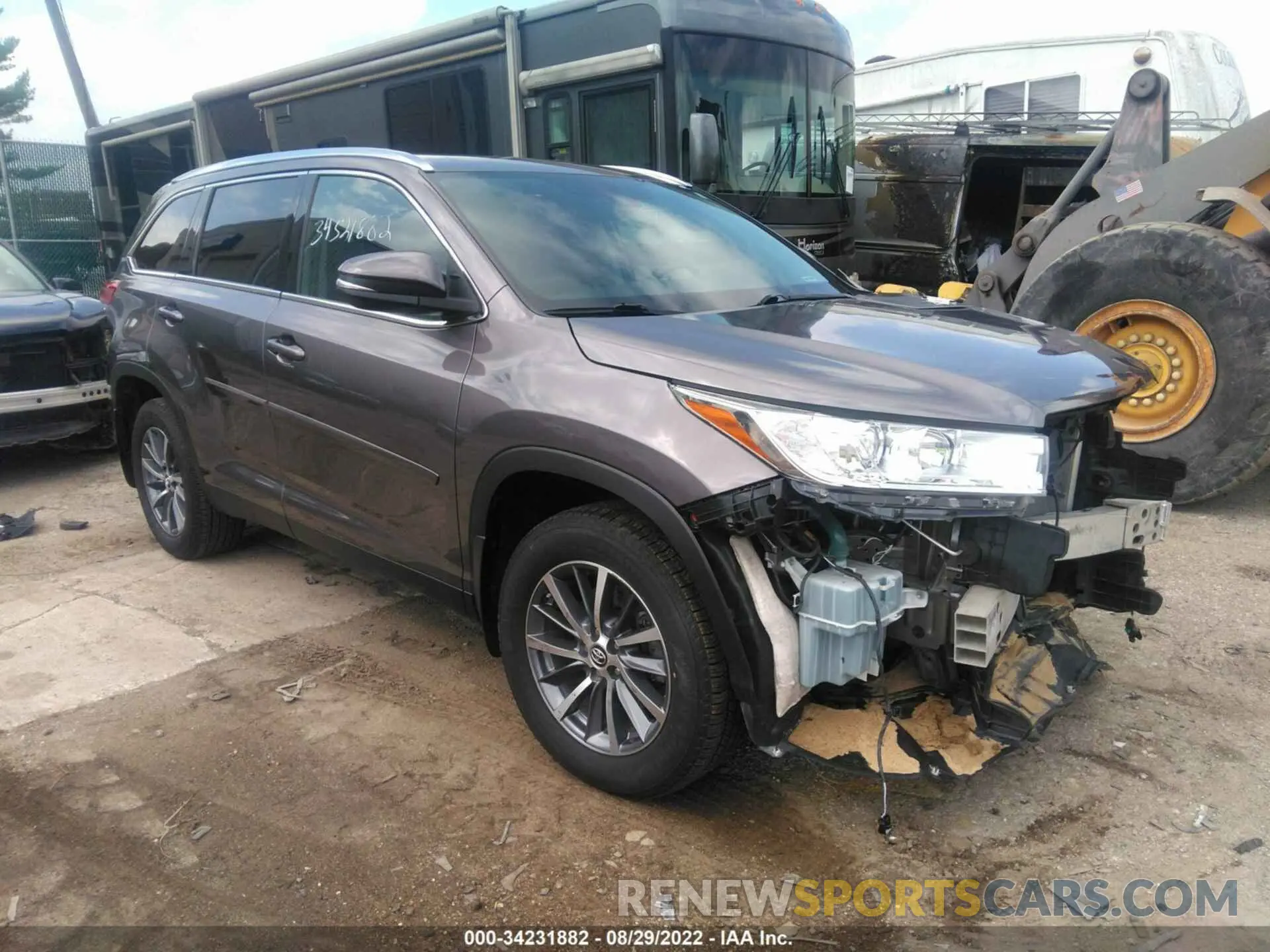 1 fotografías del automóvil dañado 5TDJZRFH5KS581393 TOYOTA HIGHLANDER 2019