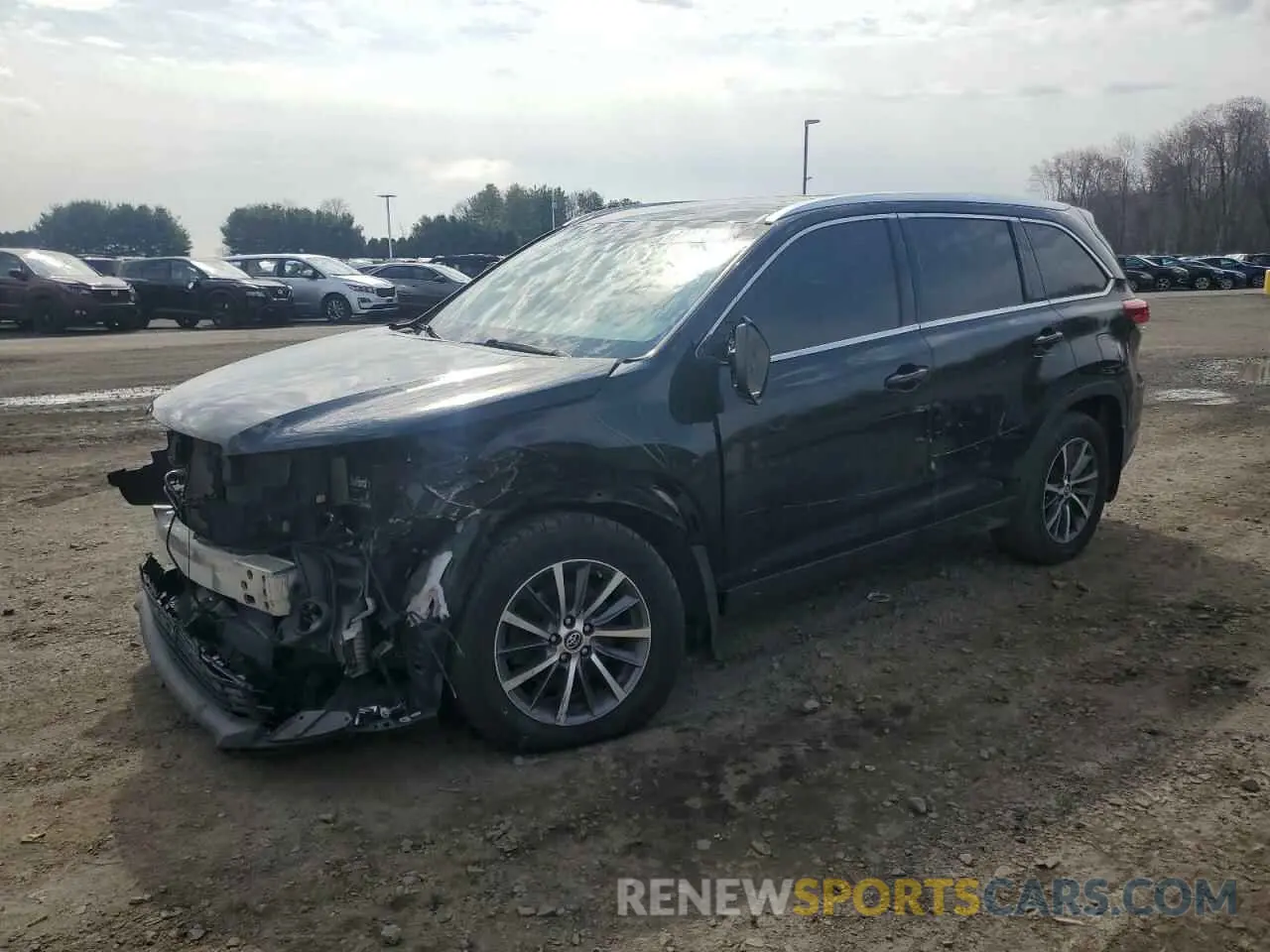 1 fotografías del automóvil dañado 5TDJZRFH5KS604039 TOYOTA HIGHLANDER 2019