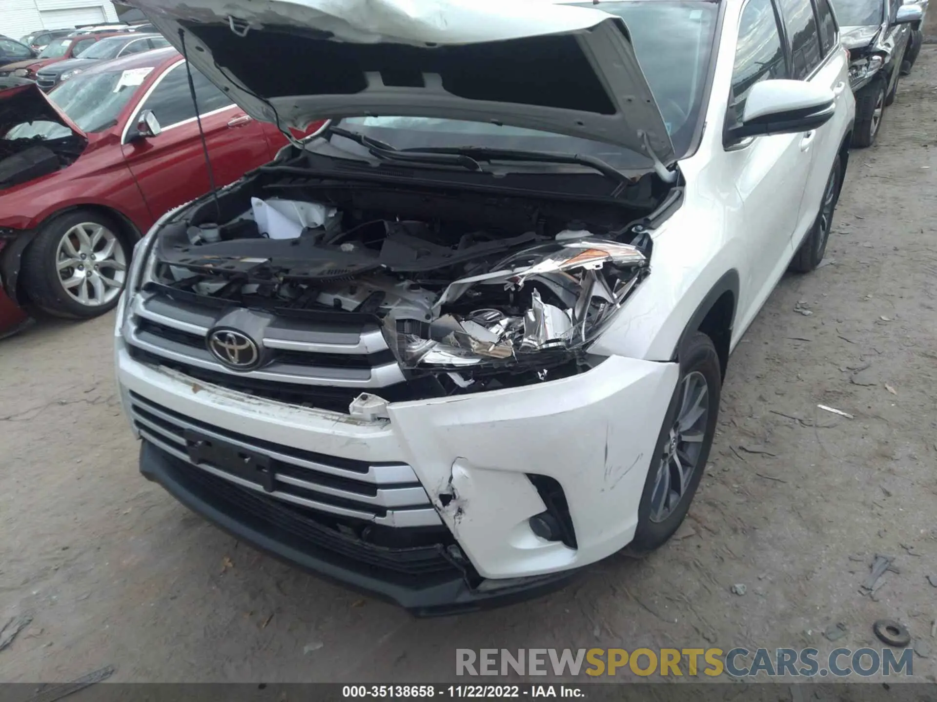 6 fotografías del automóvil dañado 5TDJZRFH5KS619222 TOYOTA HIGHLANDER 2019