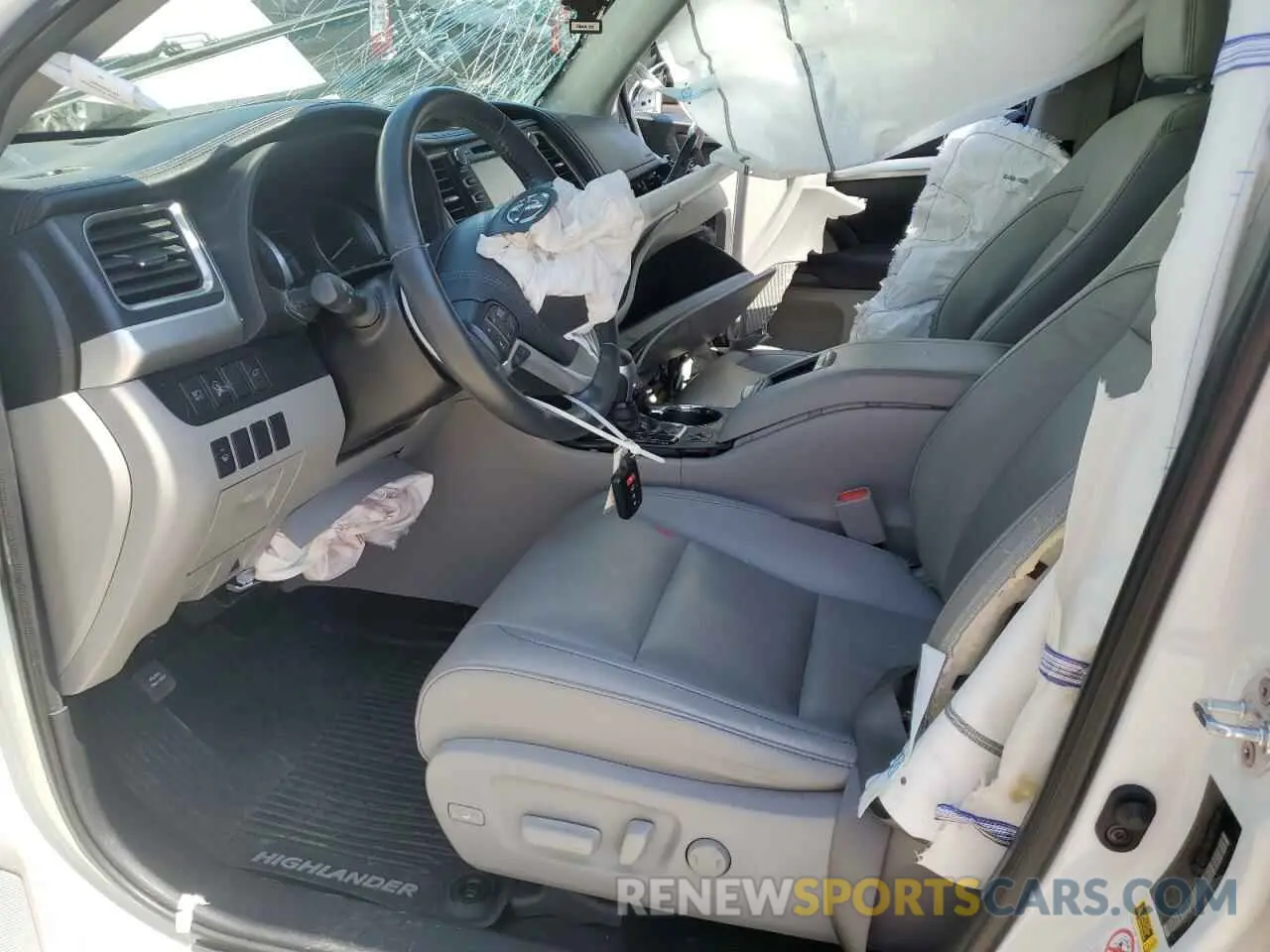 7 fotografías del automóvil dañado 5TDJZRFH6KS579801 TOYOTA HIGHLANDER 2019