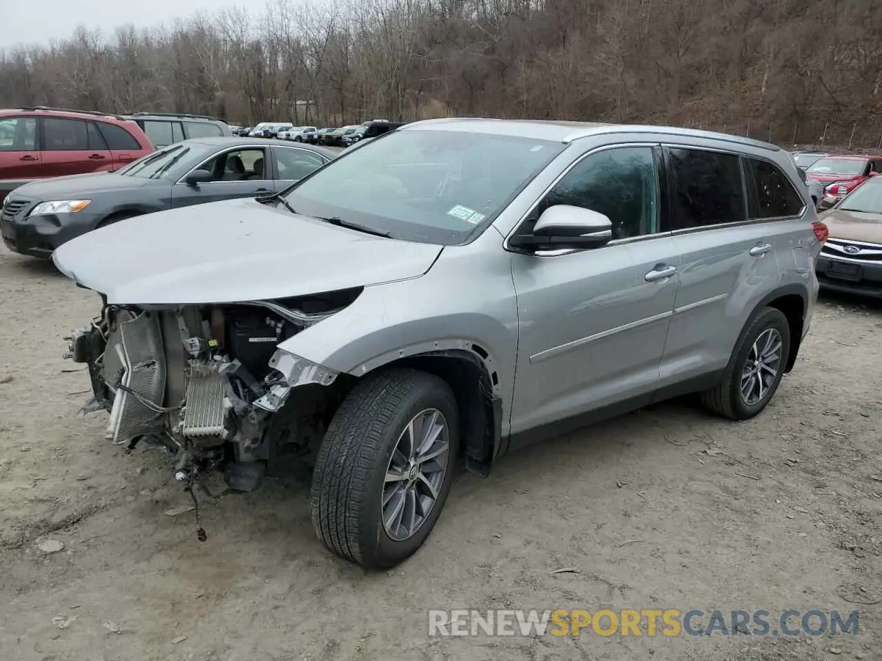 1 fotografías del automóvil dañado 5TDJZRFH6KS589535 TOYOTA HIGHLANDER 2019
