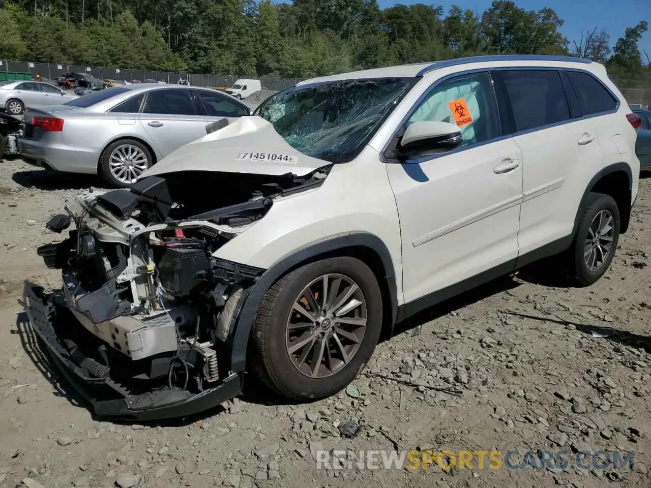 1 fotografías del automóvil dañado 5TDJZRFH6KS604082 TOYOTA HIGHLANDER 2019