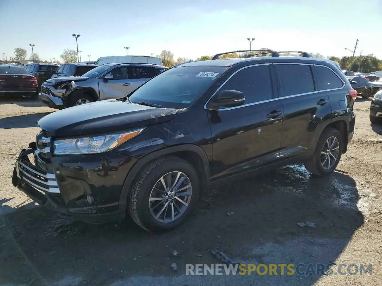 1 fotografías del automóvil dañado 5TDJZRFH7KS614491 TOYOTA HIGHLANDER 2019