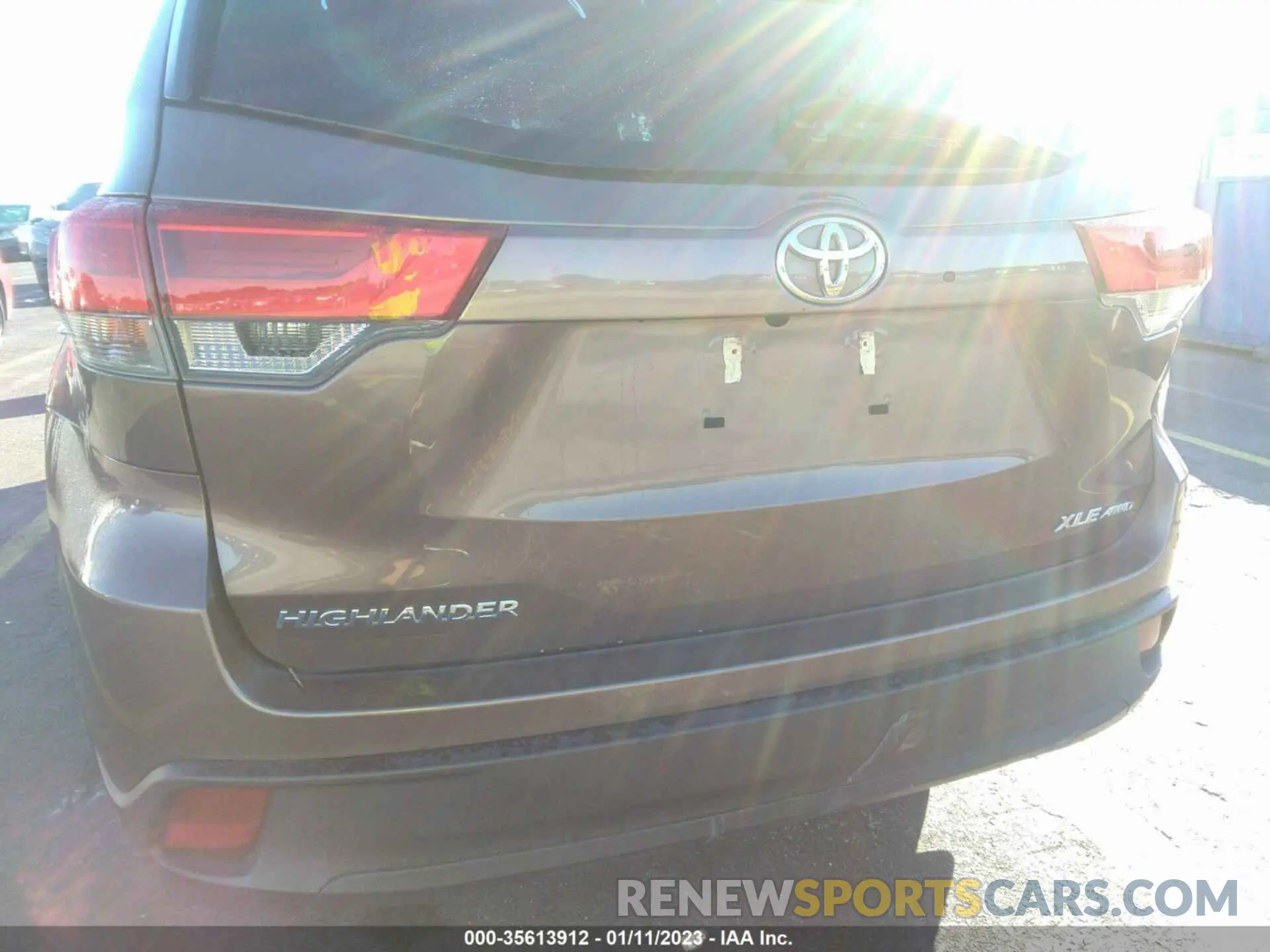 6 fotografías del automóvil dañado 5TDJZRFH7KS712999 TOYOTA HIGHLANDER 2019