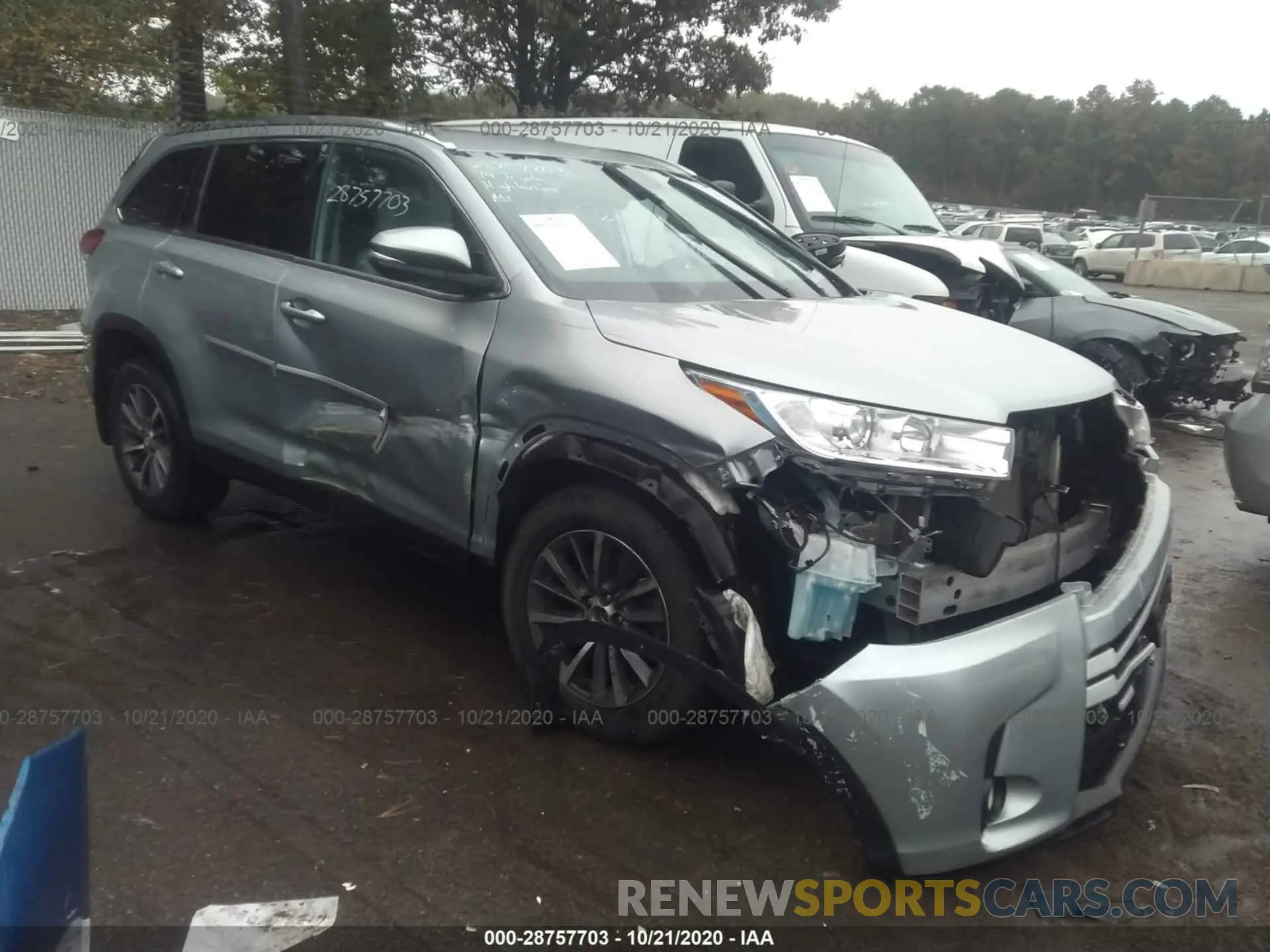1 fotografías del automóvil dañado 5TDJZRFH8KS578066 TOYOTA HIGHLANDER 2019