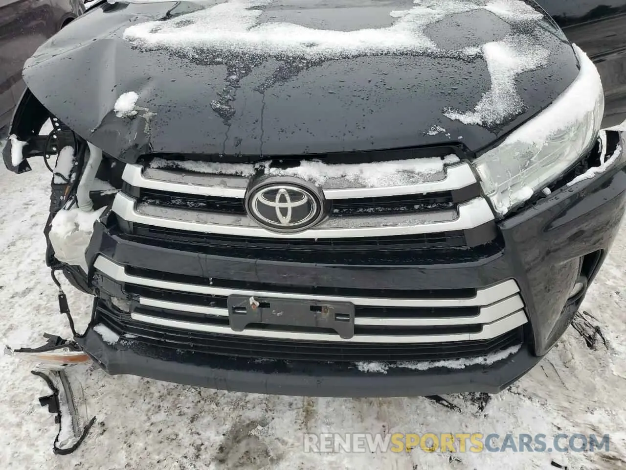 12 fotografías del automóvil dañado 5TDJZRFH8KS603676 TOYOTA HIGHLANDER 2019