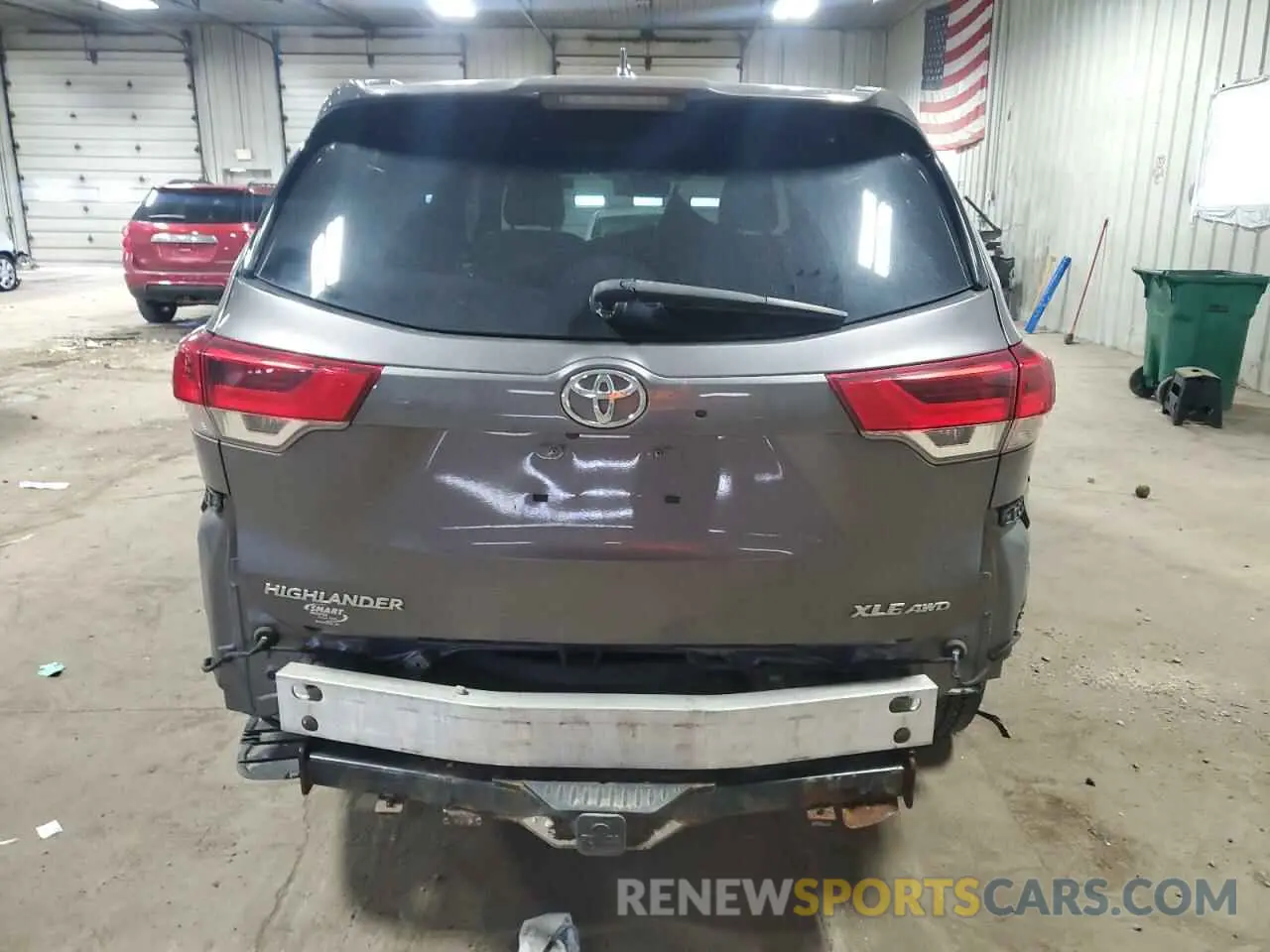 6 fotografías del automóvil dañado 5TDJZRFH8KS612331 TOYOTA HIGHLANDER 2019