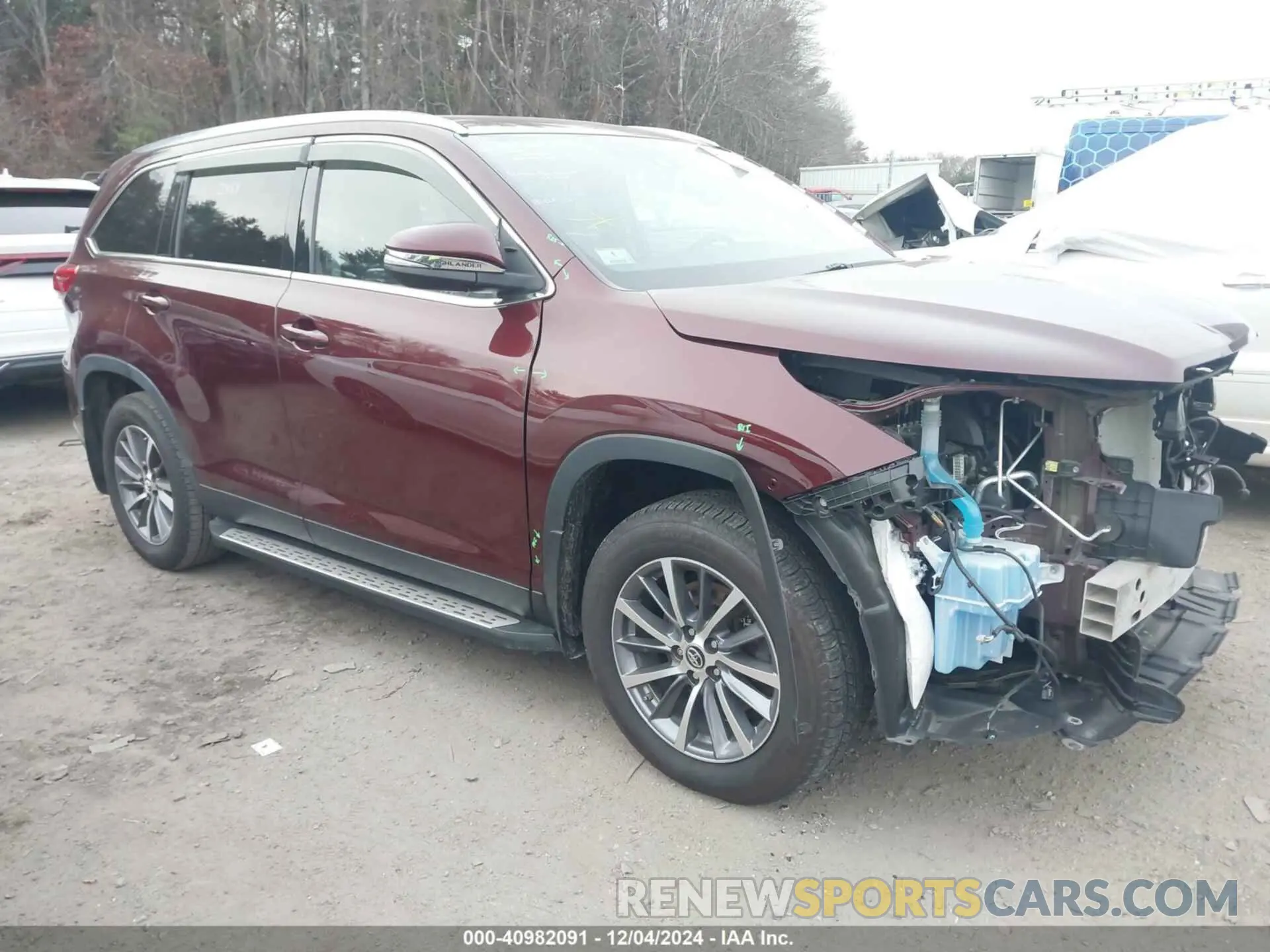 1 fotografías del automóvil dañado 5TDJZRFH8KS983165 TOYOTA HIGHLANDER 2019