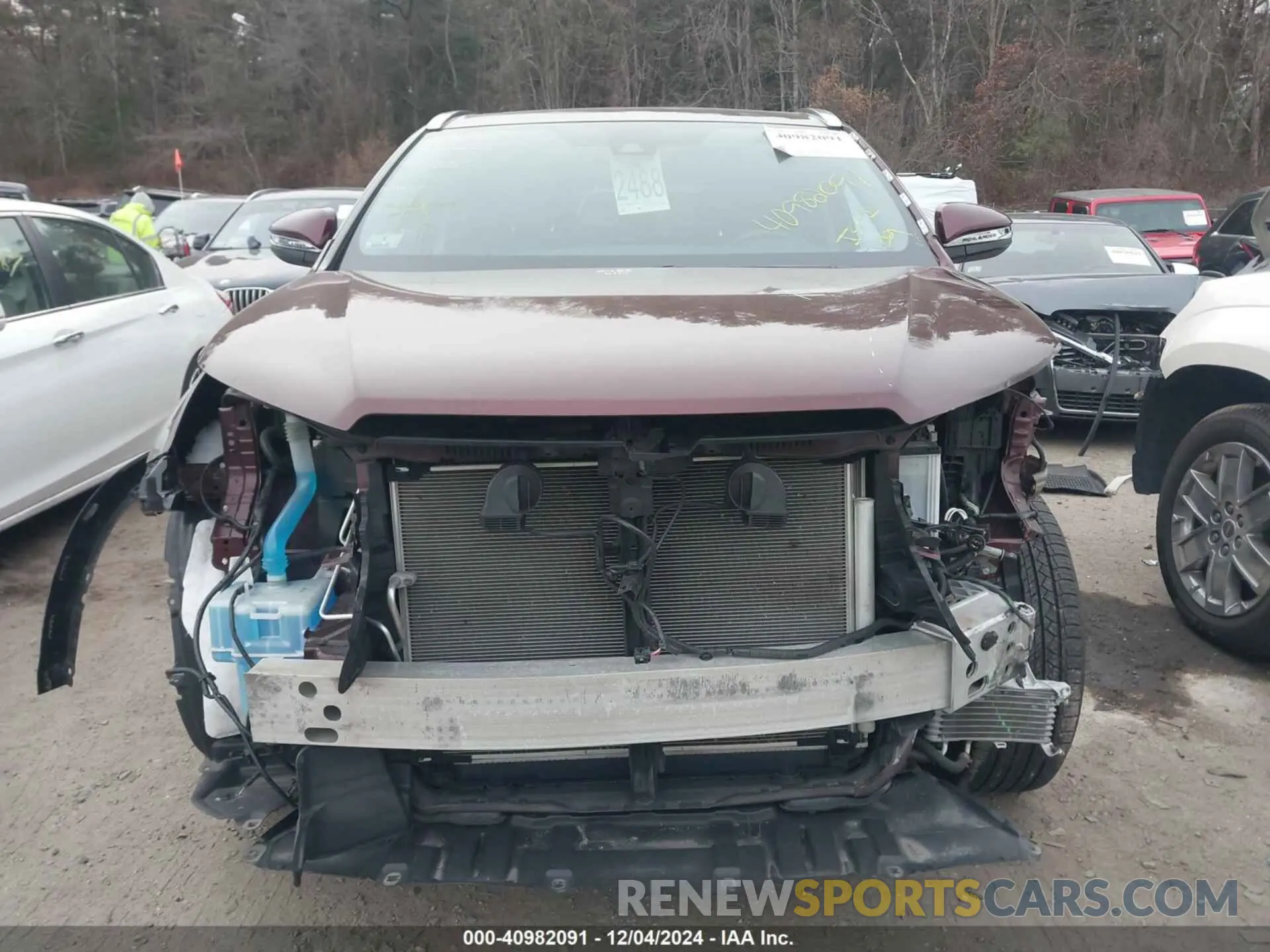 12 fotografías del automóvil dañado 5TDJZRFH8KS983165 TOYOTA HIGHLANDER 2019