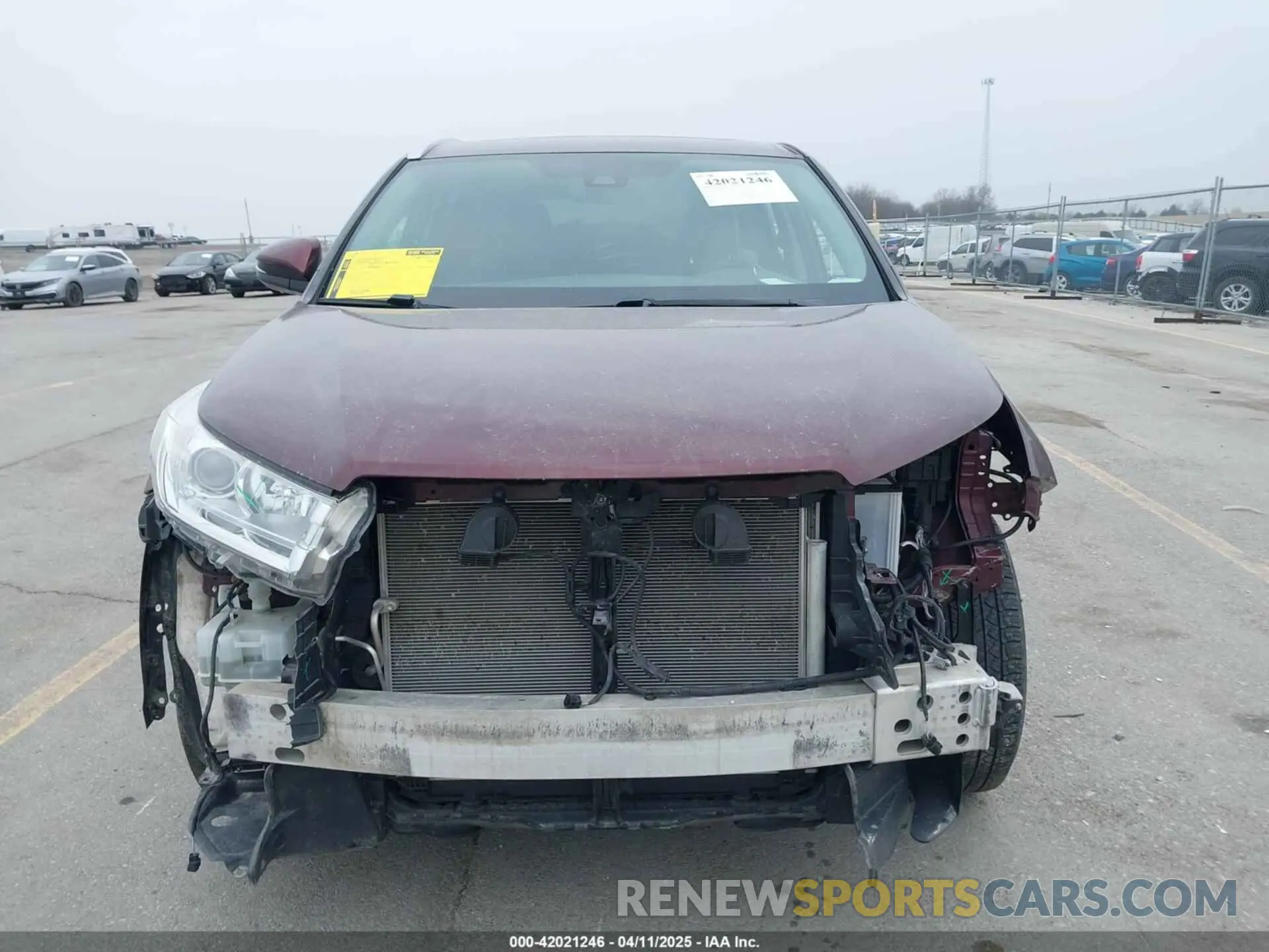 12 fotografías del automóvil dañado 5TDJZRFH8KS993713 TOYOTA HIGHLANDER 2019