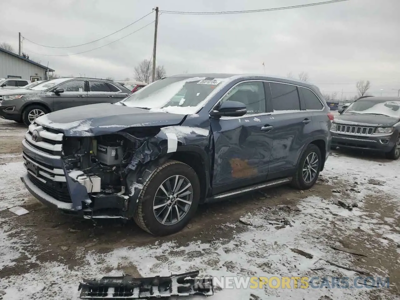 1 fotografías del automóvil dañado 5TDJZRFH9KS955844 TOYOTA HIGHLANDER 2019