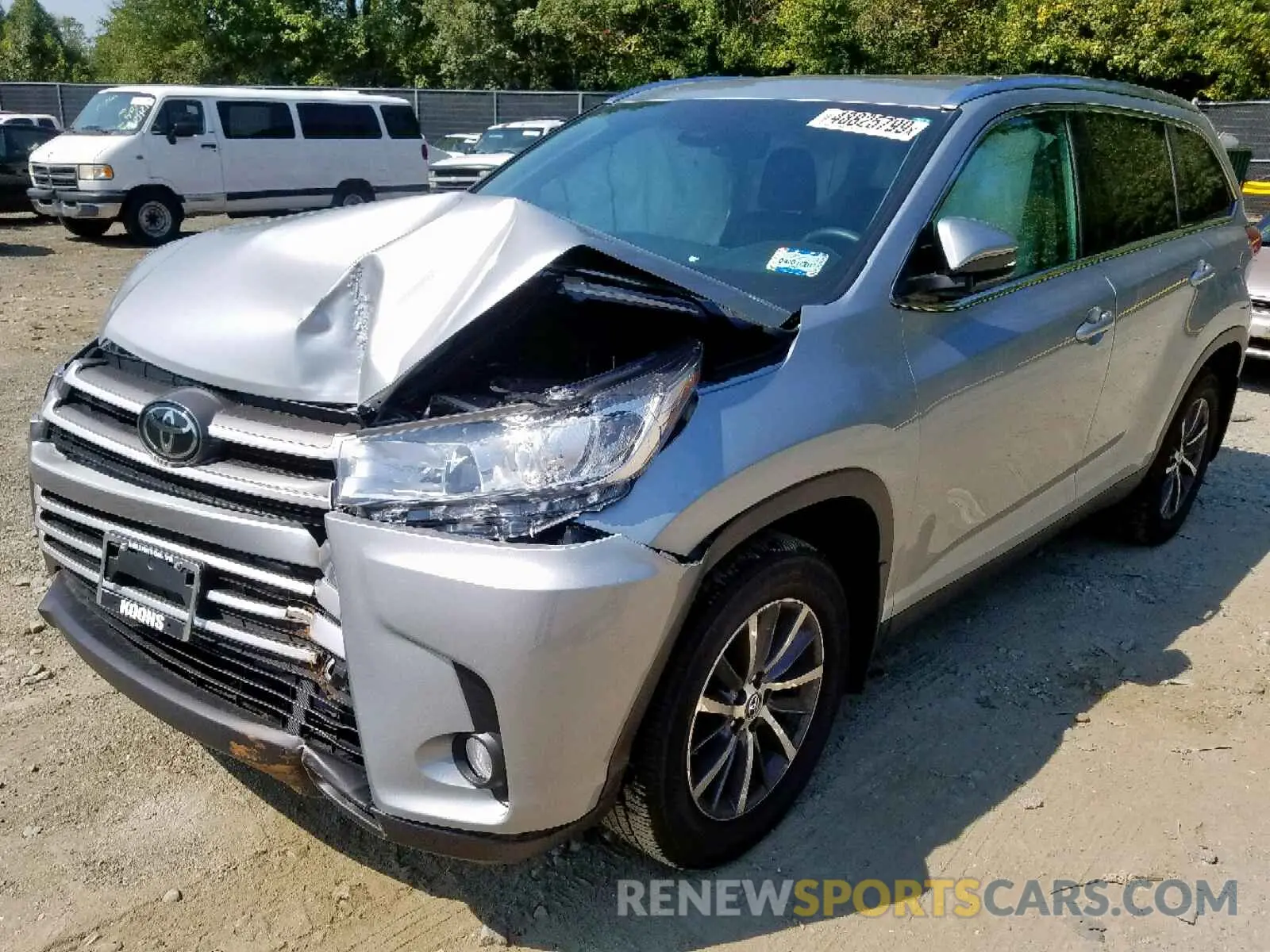 2 fotografías del automóvil dañado 5TDJZRFHXKS579512 TOYOTA HIGHLANDER 2019