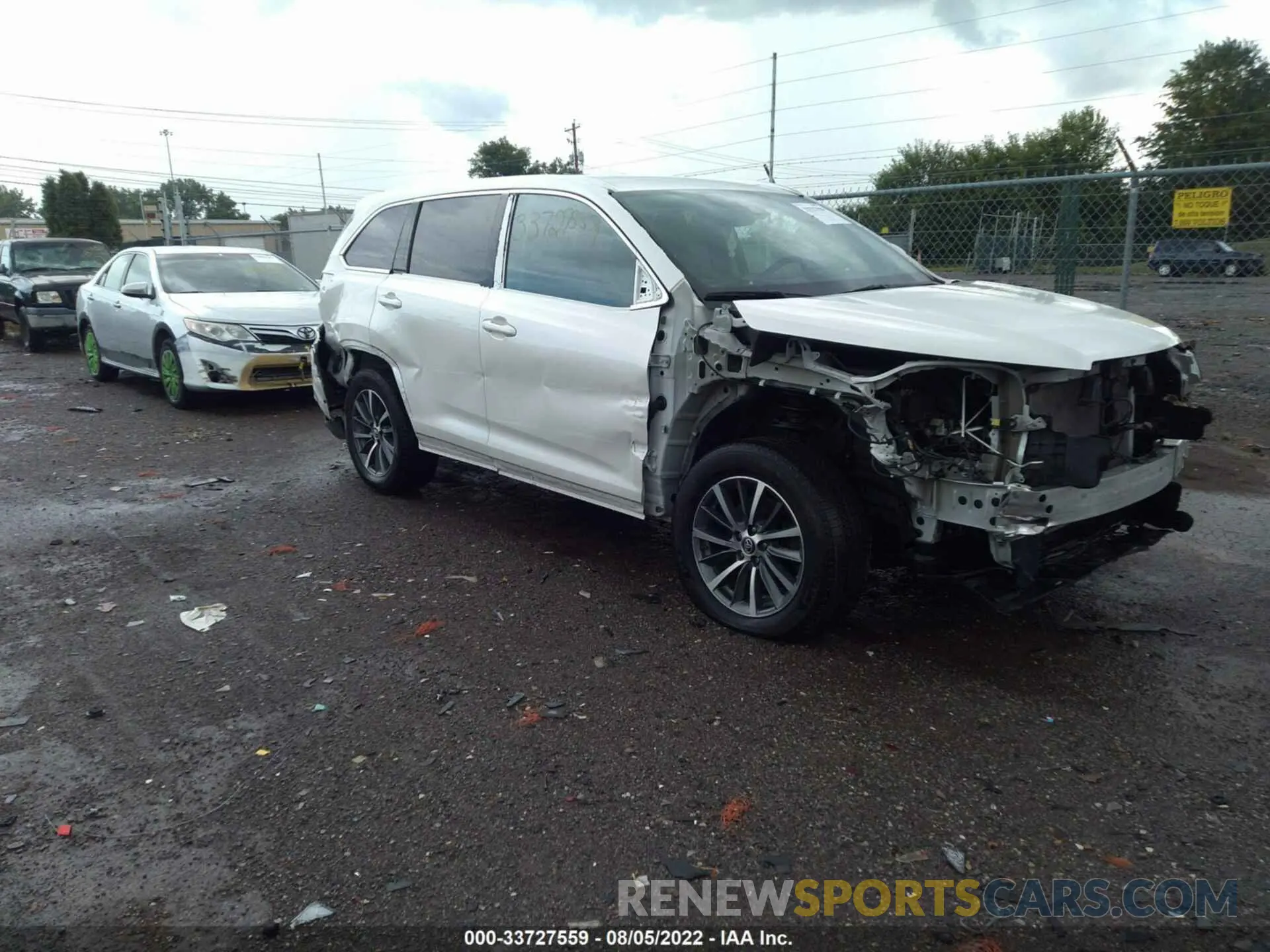 1 fotografías del automóvil dañado 5TDJZRFHXKS593958 TOYOTA HIGHLANDER 2019