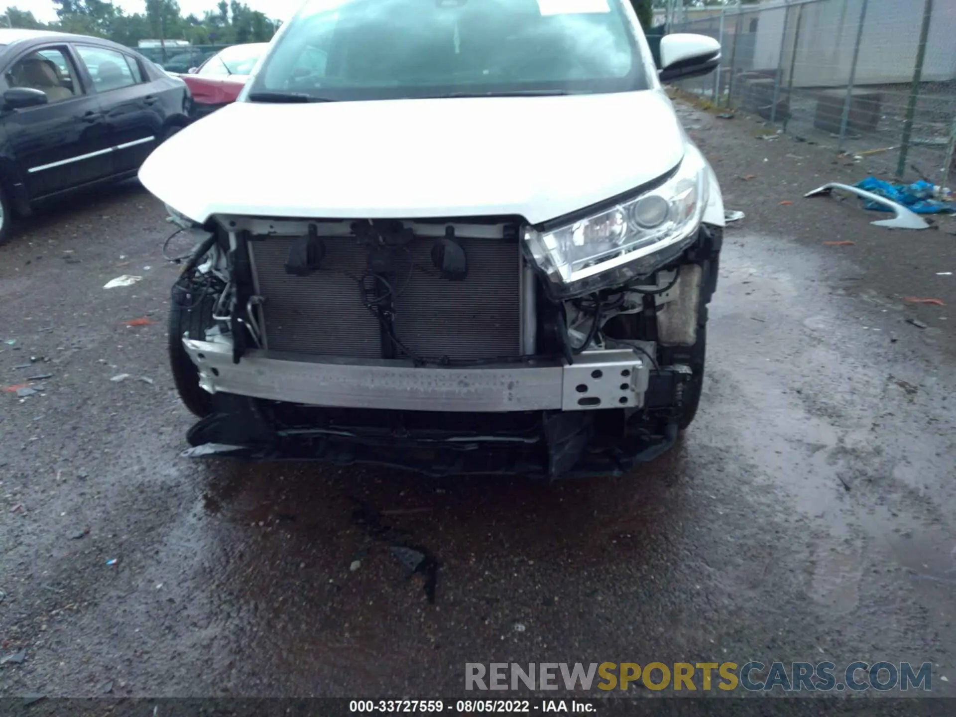 6 fotografías del automóvil dañado 5TDJZRFHXKS593958 TOYOTA HIGHLANDER 2019